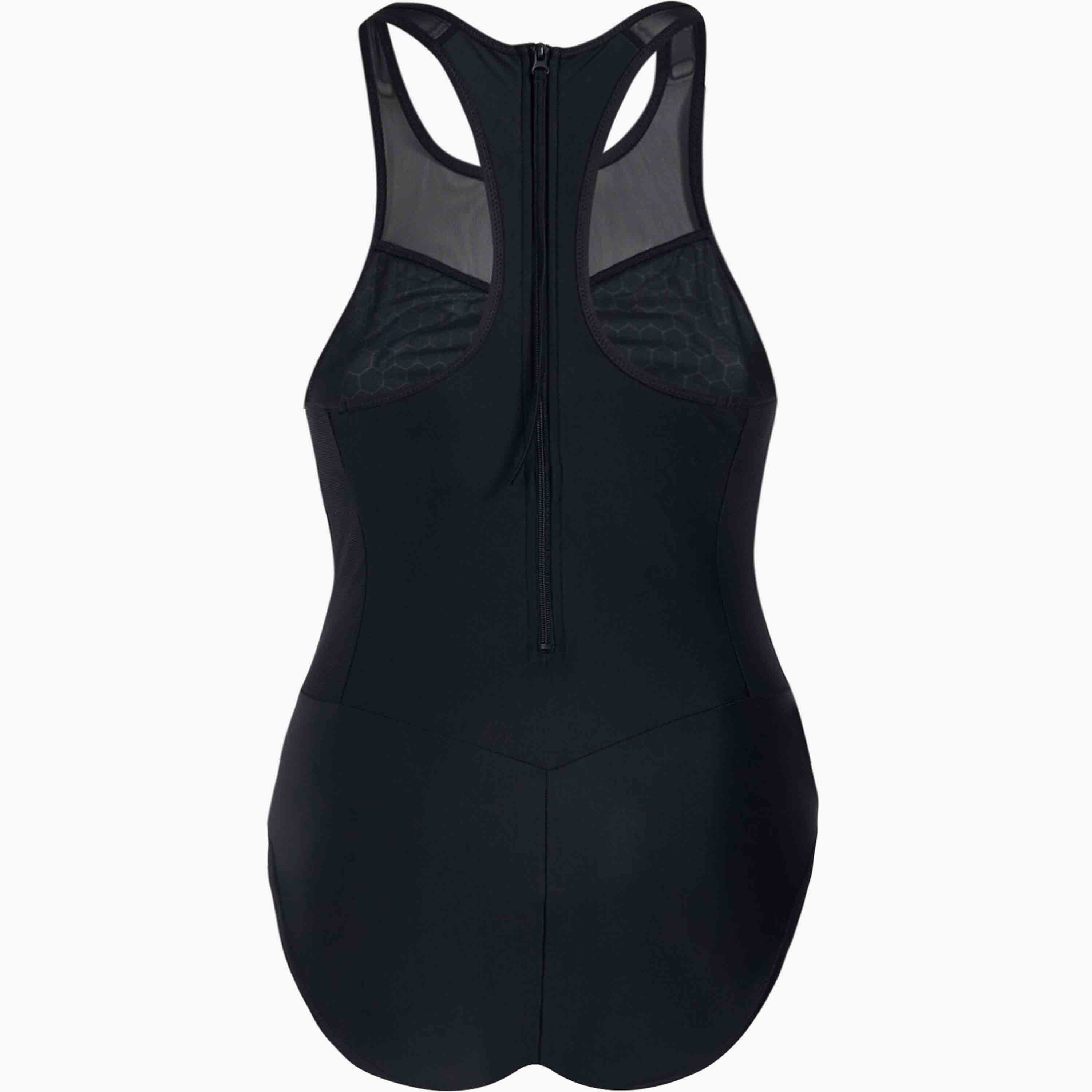 Speedo Mesh Panelc1 Piece, Womens Black/Oxid Grey/Rose Gold-women-clothing-swimandbeach-swimsuits-image-3
