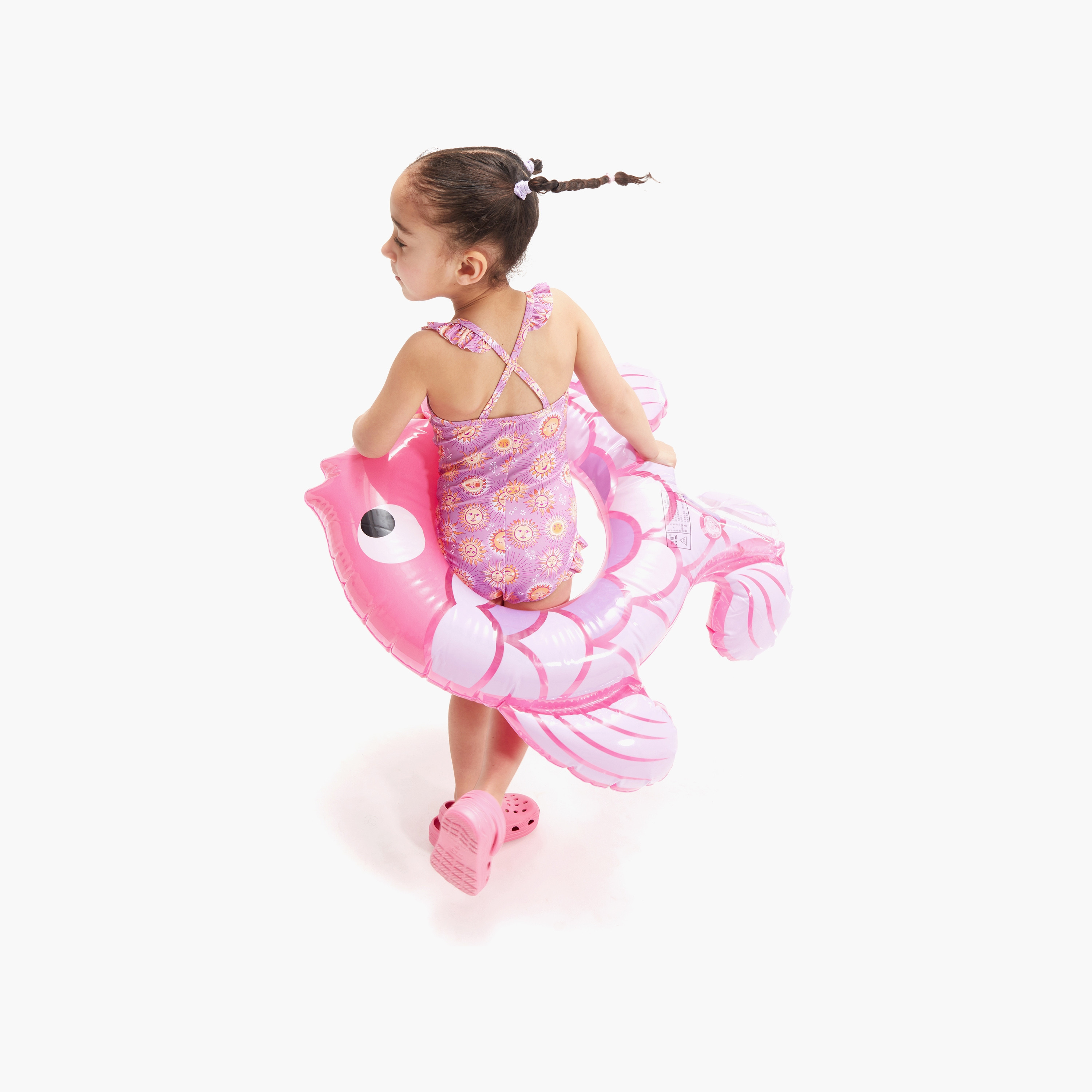 ملابس سباحة سبيدو للبنات ذات شريط رفيع ومكشكش رقمي للفتيات الصغيرات مع بارما البنفسجي/فوشيا جدًا/مربى المشمش/ فا-girls-clothing-swimwear-image-6