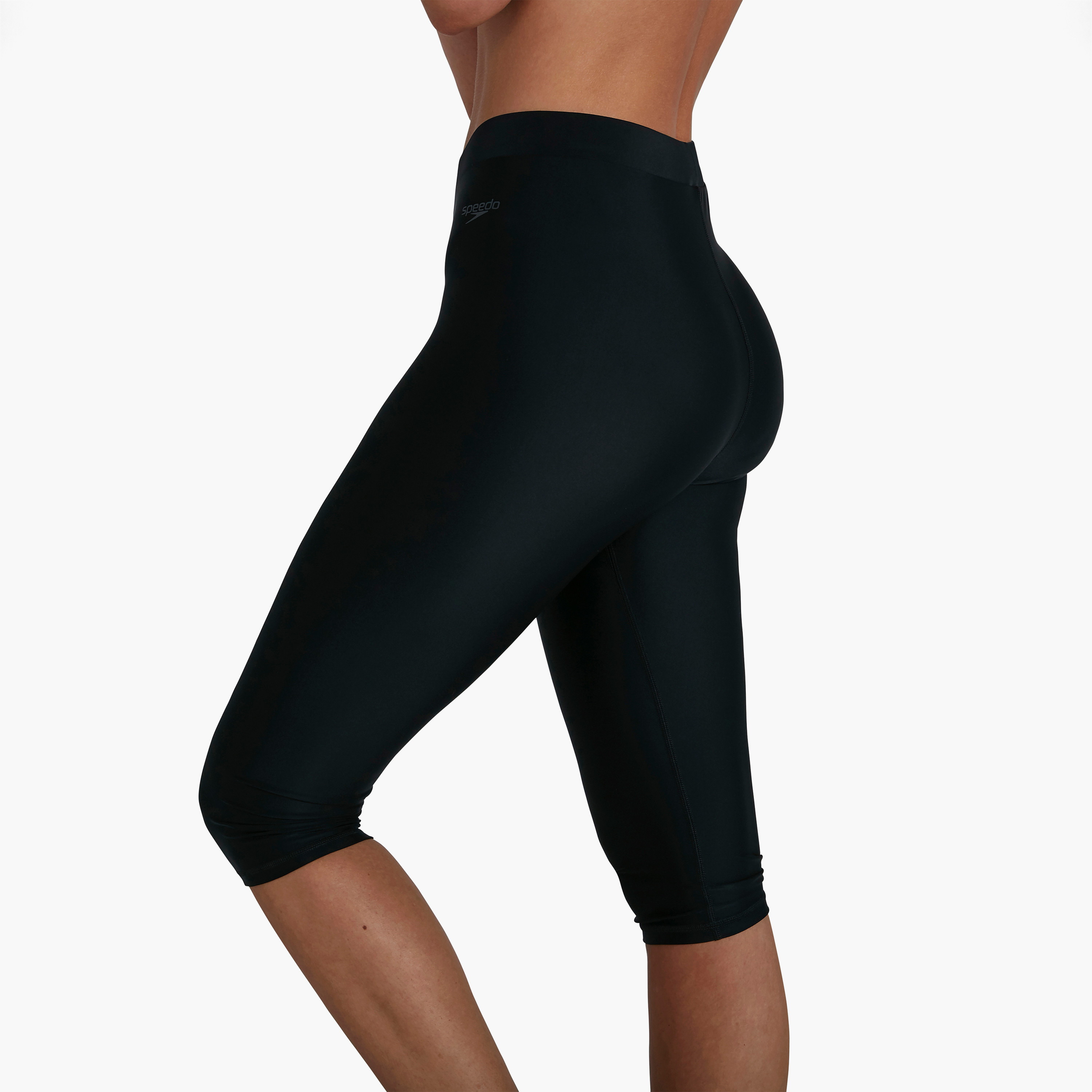 بنطال سبيدو إيسينشال 3/4 للنساء البالغات بلون أسود-women-clothing-sportswearandactivewear-bottoms-image-1