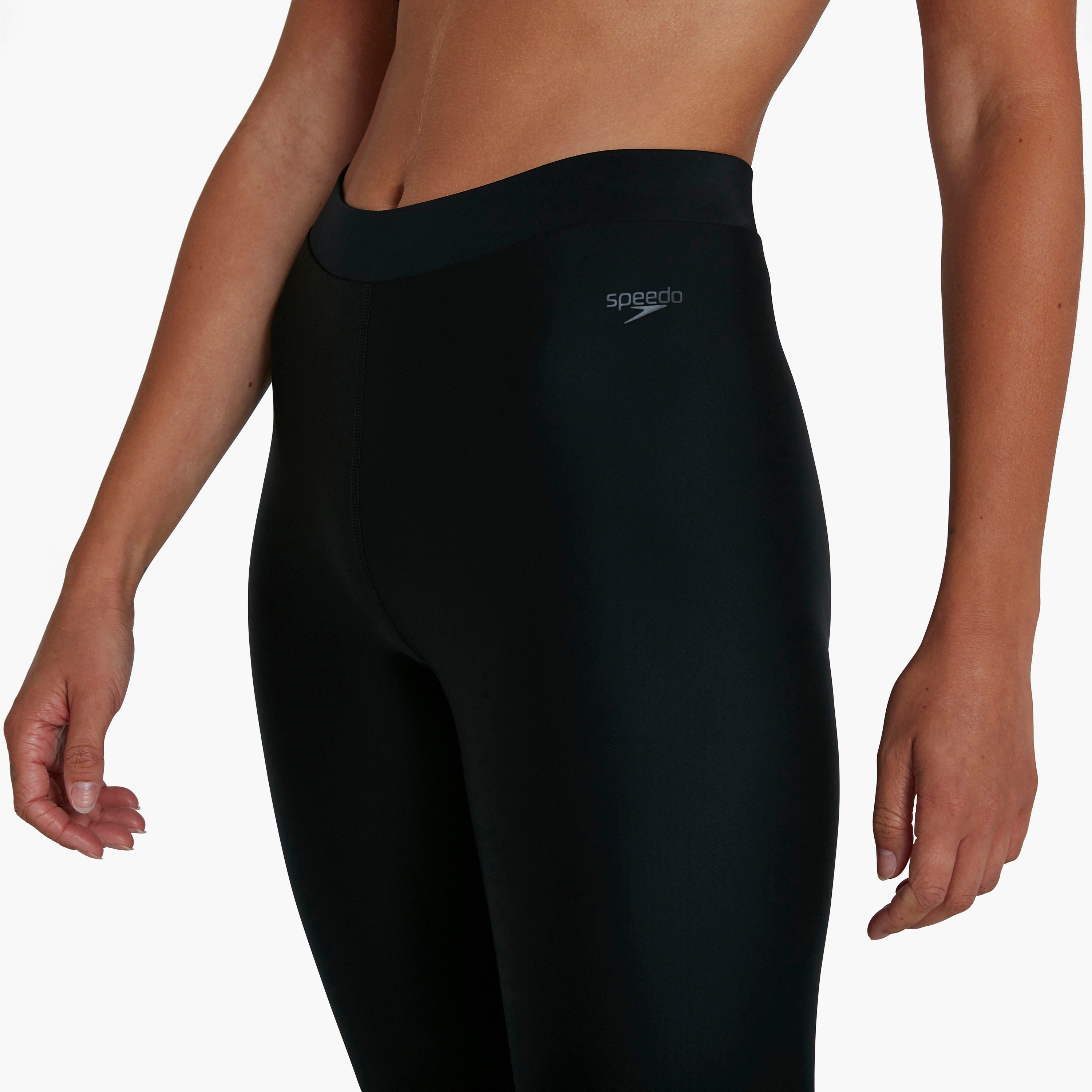 بنطال سبيدو إيسينشال 3/4 للنساء البالغات بلون أسود-women-clothing-sportswearandactivewear-bottoms-image-2