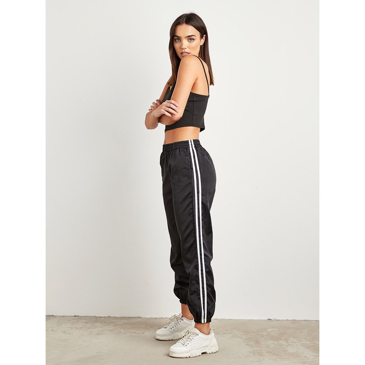 بنطلون رياضي بخطوط جانبية من ستايلي-women-clothing-bottoms-joggers-image-2
