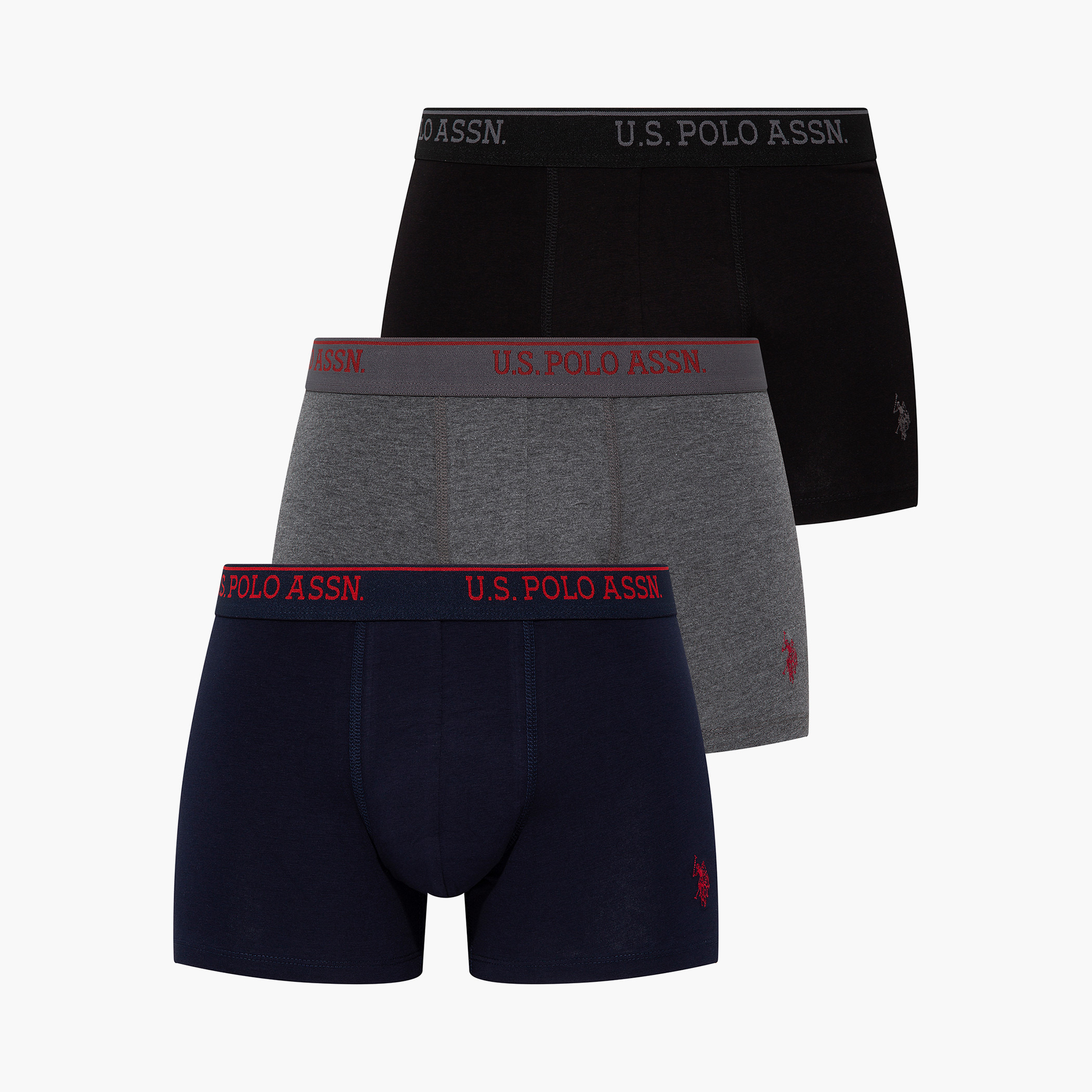 Pack of 3 U.S. Polo Assn. Men Multicolour Brand Print Waistband Trunks-men-clothing-innerwear-underwear-image-1