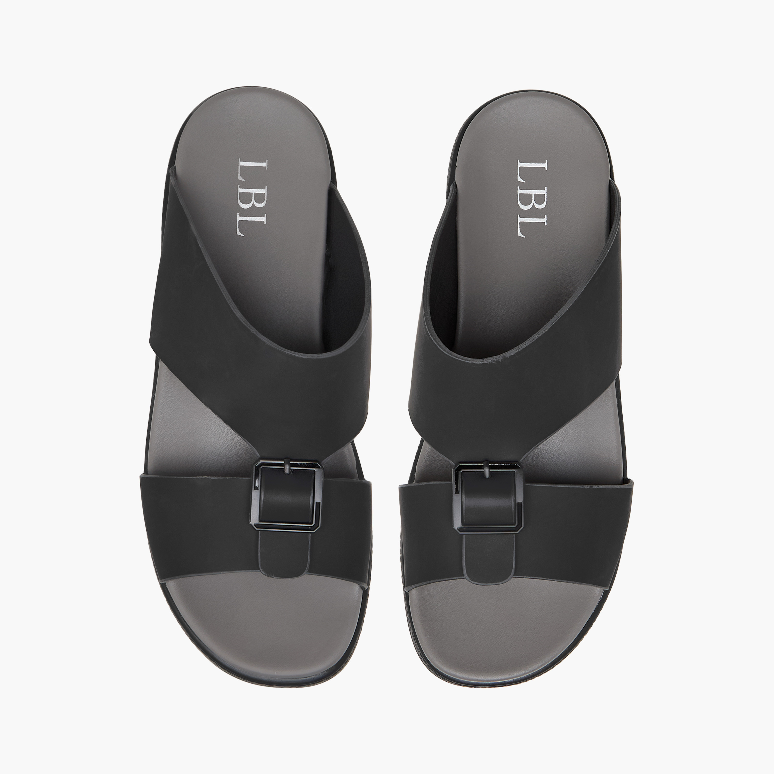 LBL by Shoexpress Buckle Accent Slip-On Sandals-men-shoes-sandals-image-1