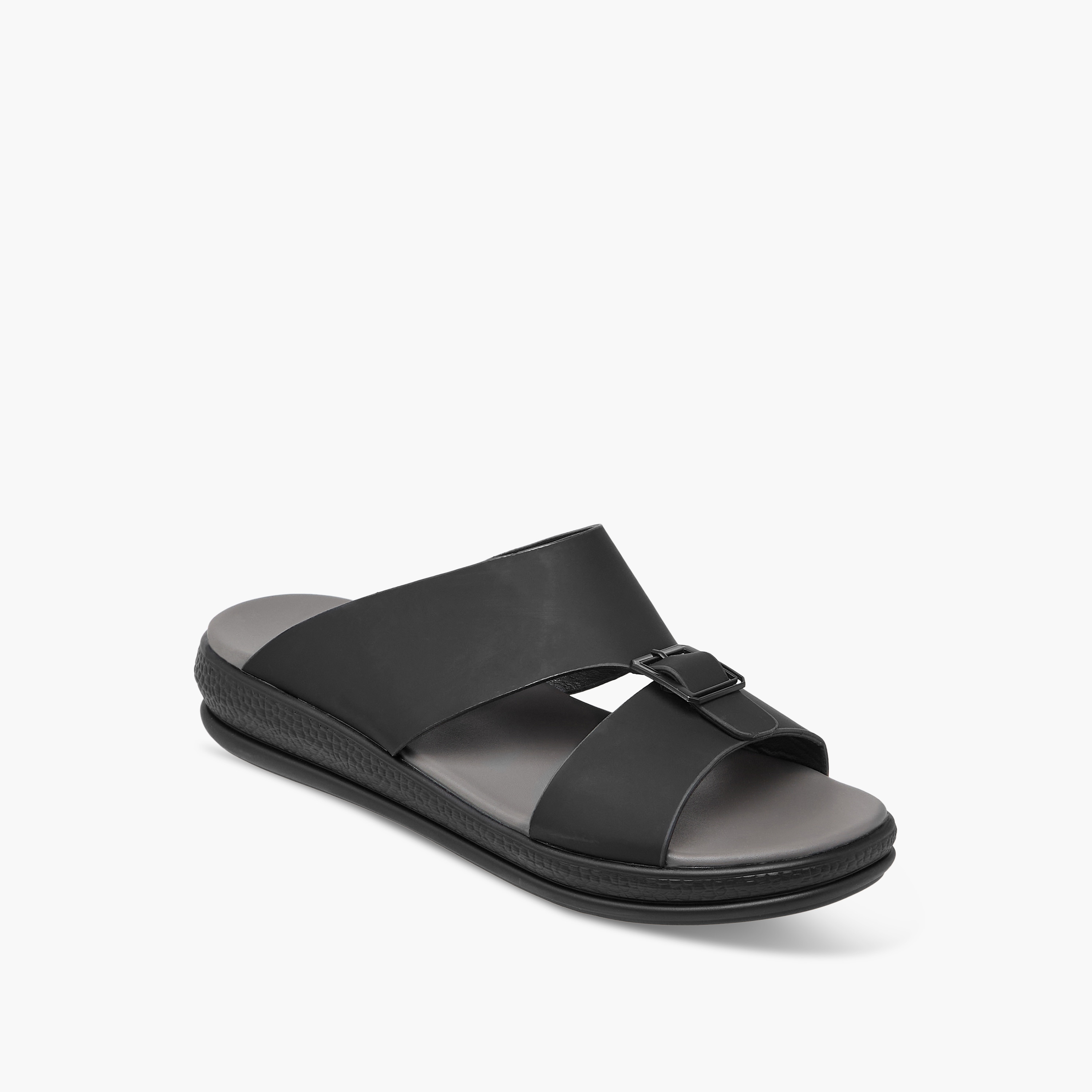 LBL by Shoexpress Buckle Accent Slip-On Sandals-men-shoes-sandals-image-2