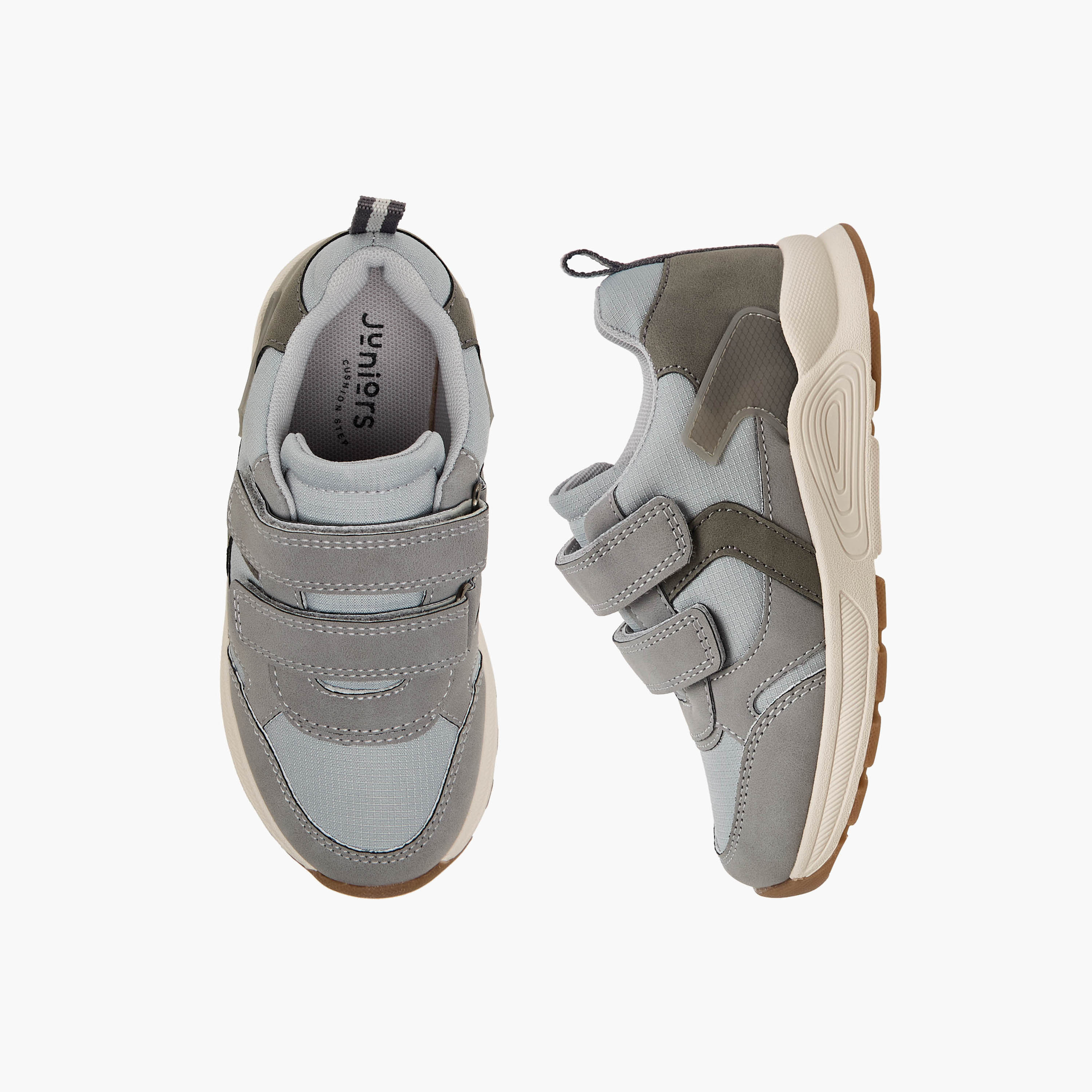حذاء سنيكرز بشريط إغلاق لاصق وألواح للأطفال من جونيورز-boys-shoes-schoolshoes-image-1