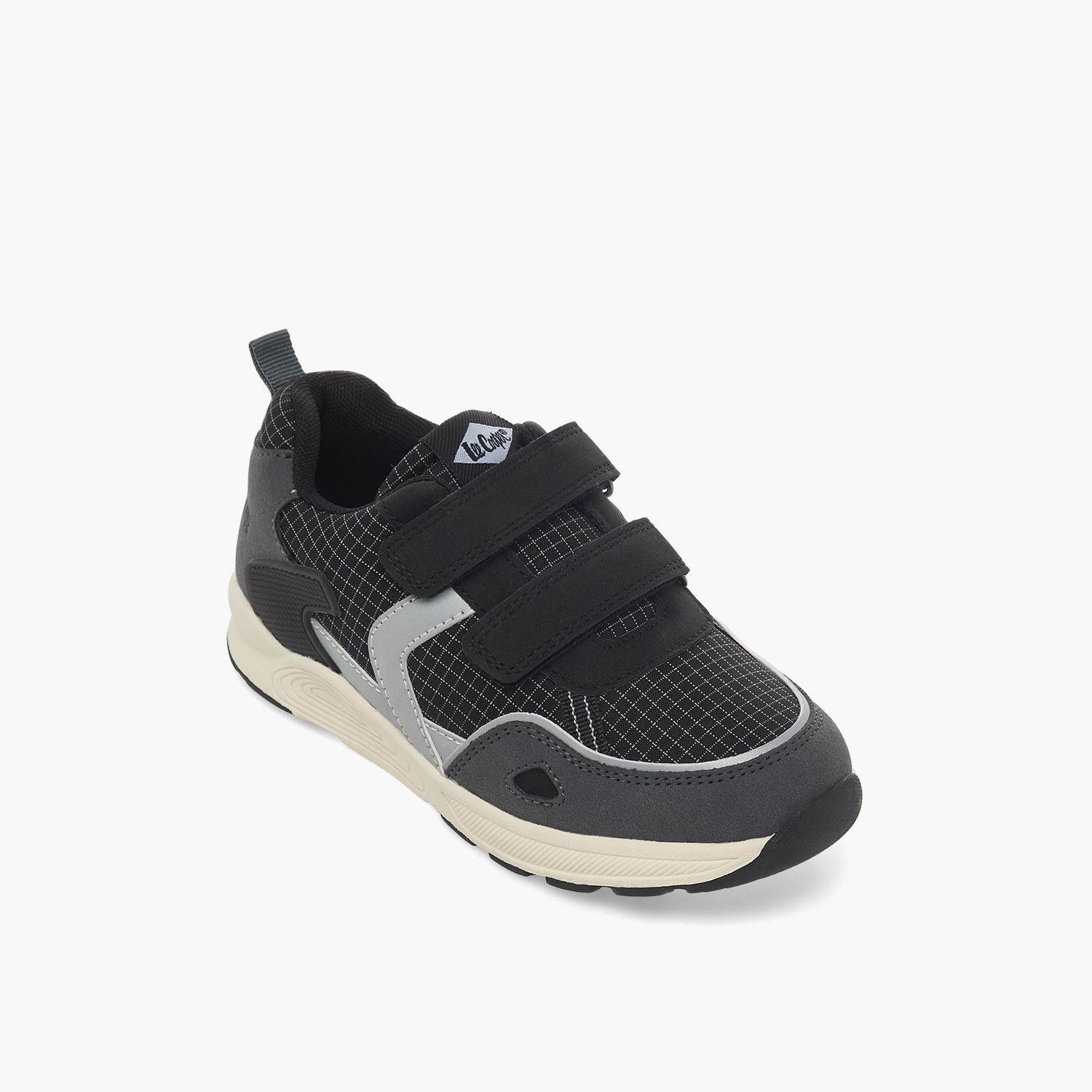 Juniors Textured Sneakers with Hook and Loop Closure-boys-shoes-sneakers-image-2
