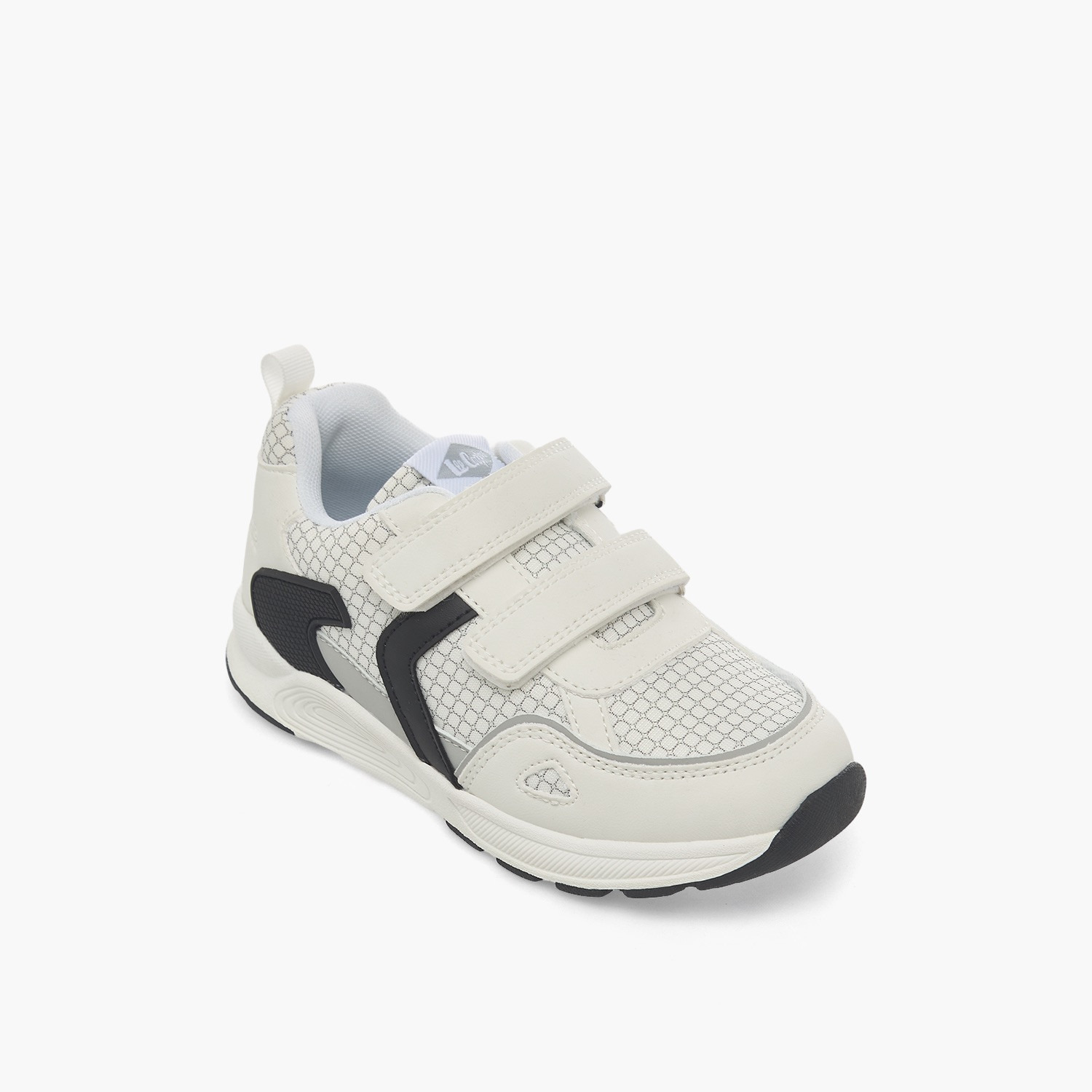 Juniors Textured Sneakers with Hook and Loop Closure-boys-shoes-sneakers-image-2