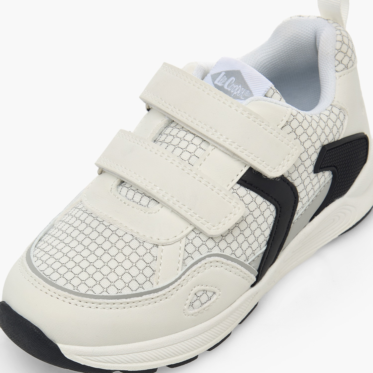 Juniors Textured Sneakers with Hook and Loop Closure-boys-shoes-sneakers-image-4