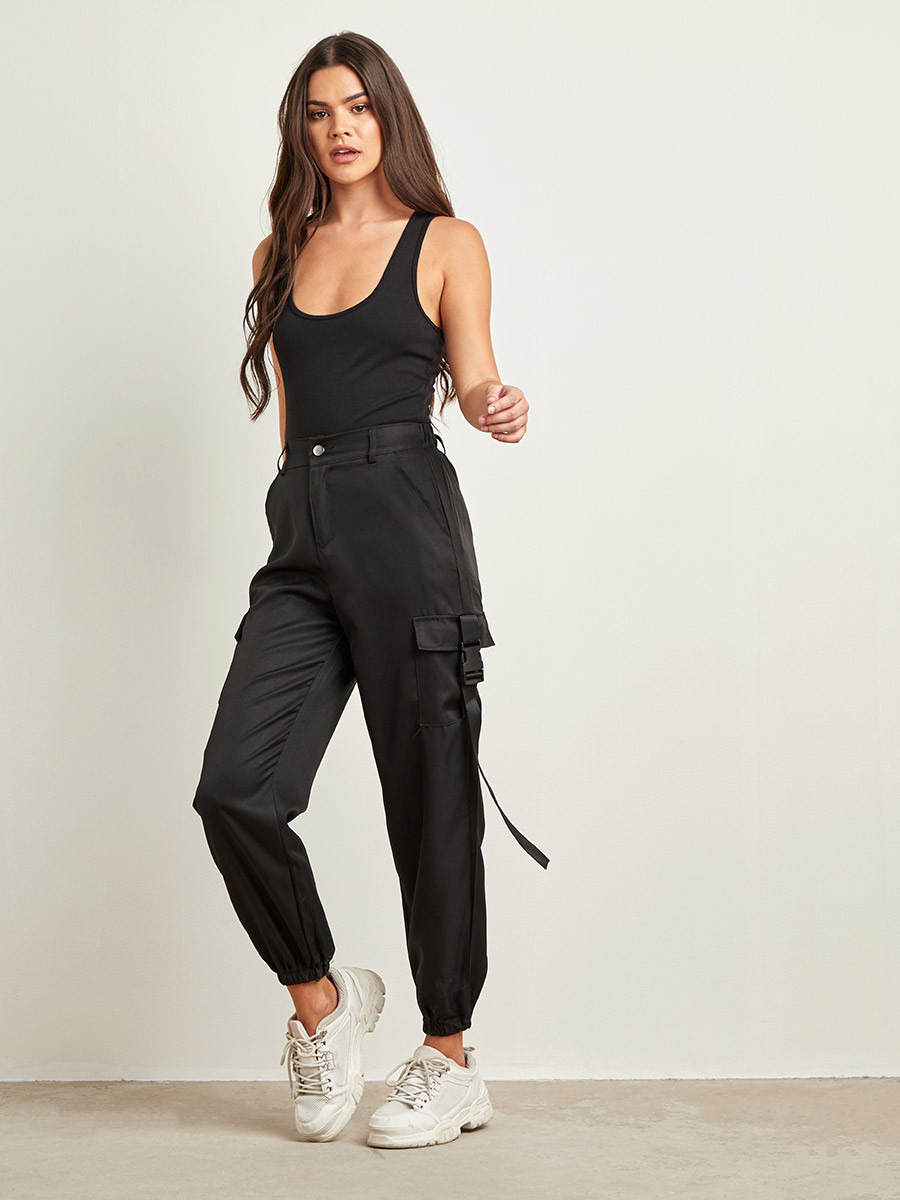 Styli Cargo Pocket Detail Relaxed Fit Utility Pants-women-clothing-trousers-image-2