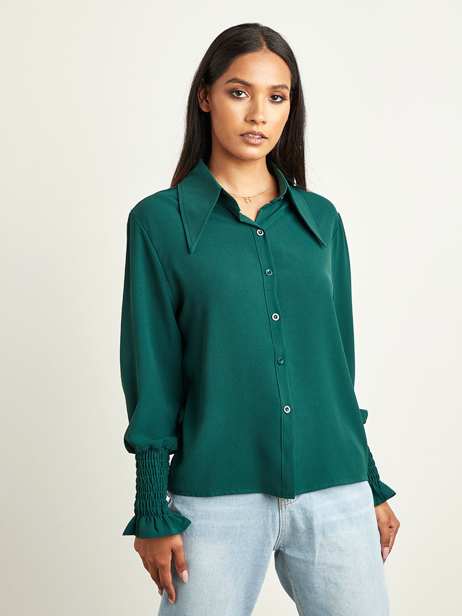 قميص بأزرار وأكمام طويلة من ستايلي-women-clothing-shirtsandblouses-blouses-image-1