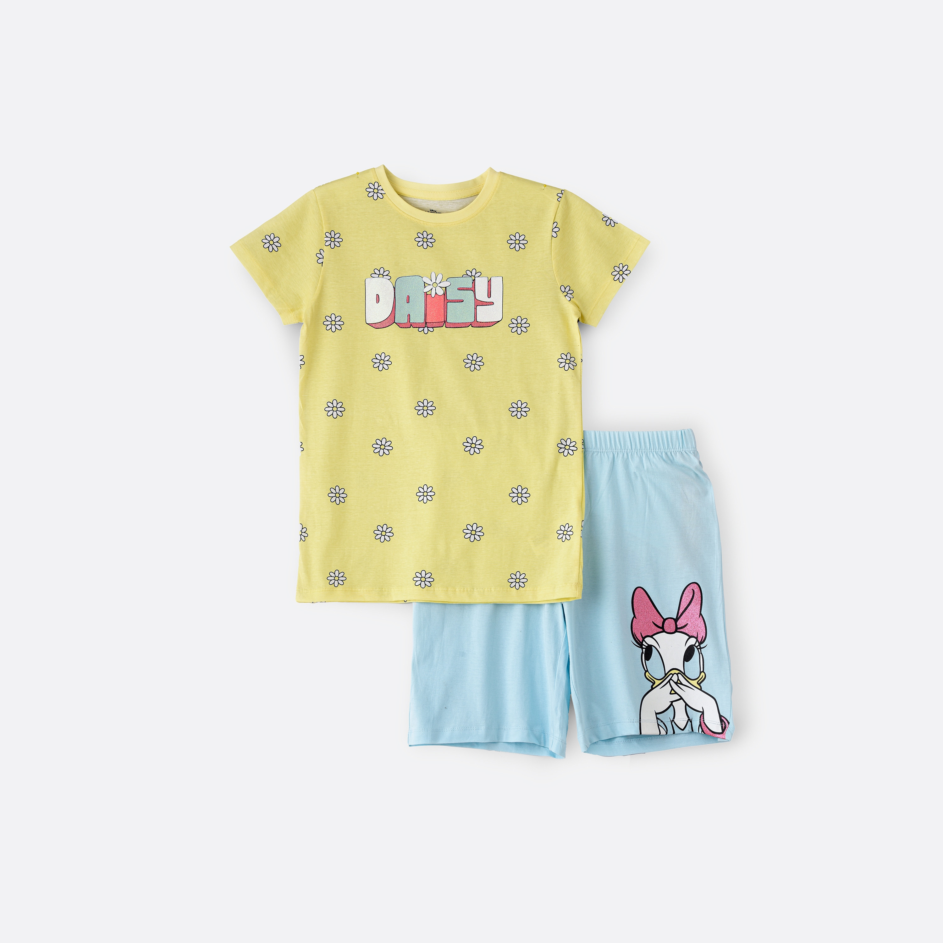 Urban Haul X Disney Daisy Duck Shorts Set-girls-clothing-nightwear-image-1