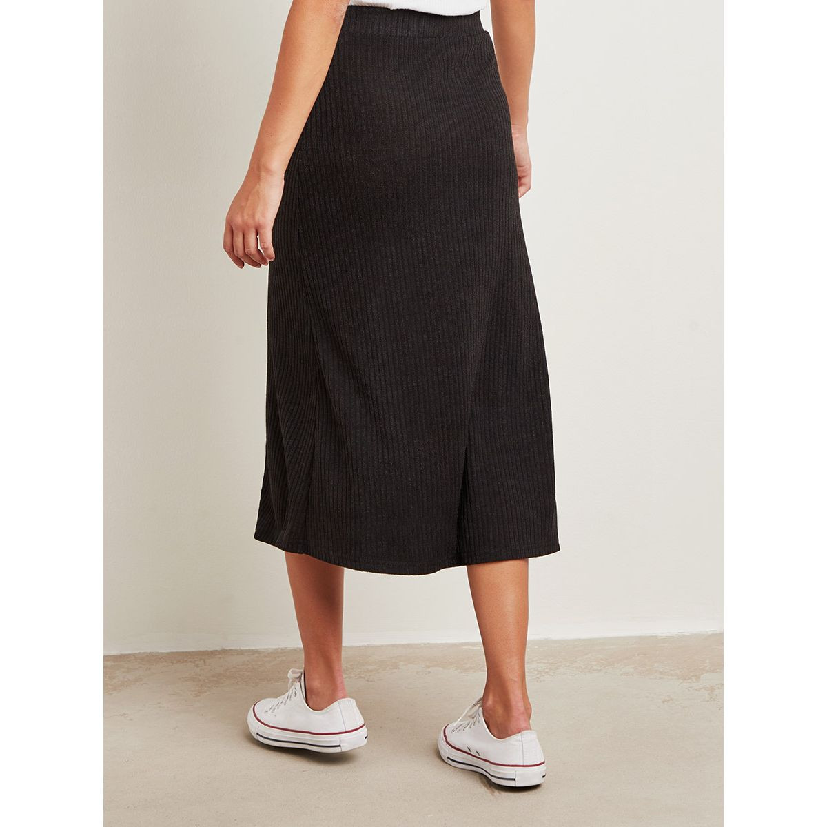 تنورة ميدي مضلعة بأزرار من ستايلي-women-clothing-bottoms-skirts-image-3