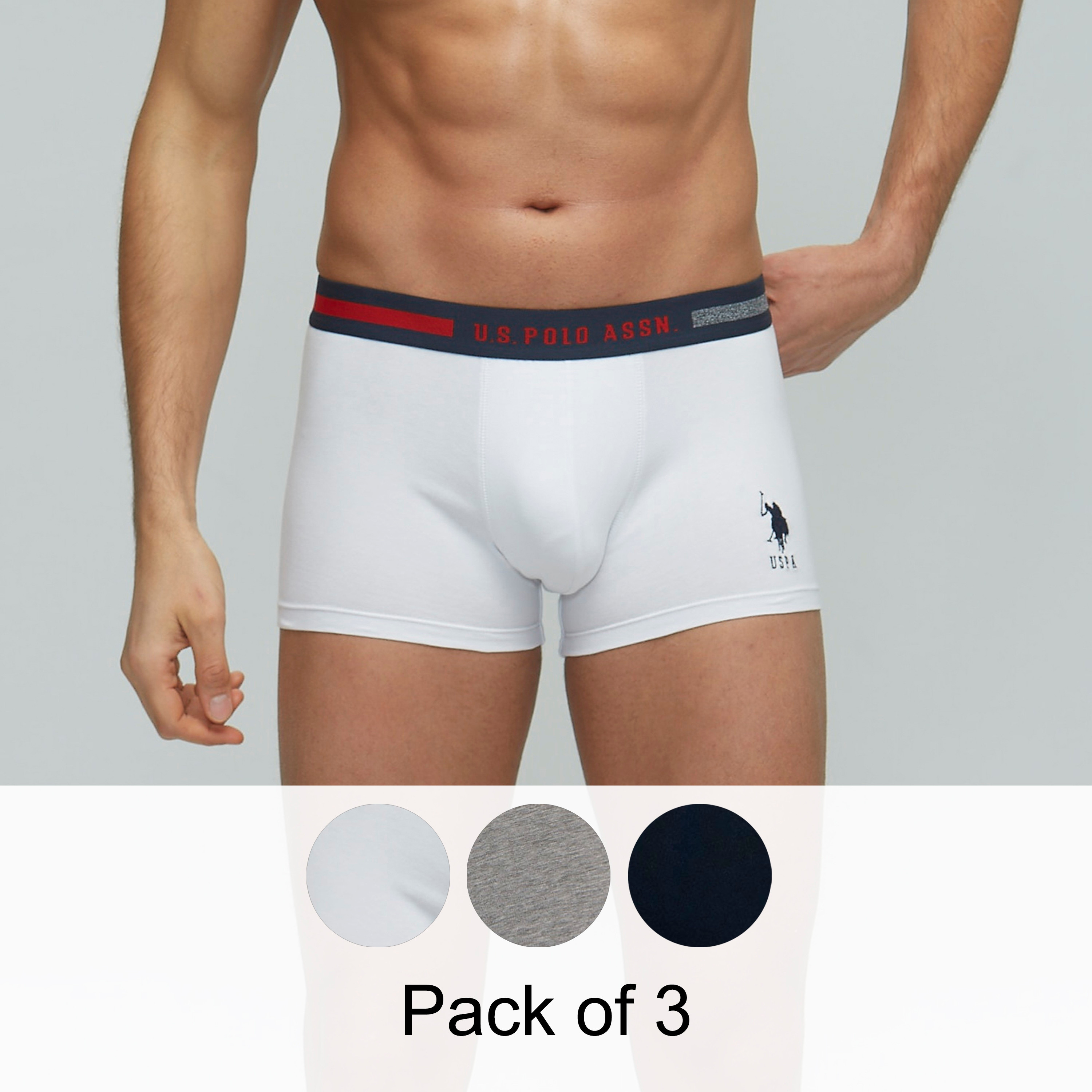 U.S. Polo Assn. Pack of 3 Boxer Multicolour Men's Briefs-men-clothing-innerwear-underwear-image-1