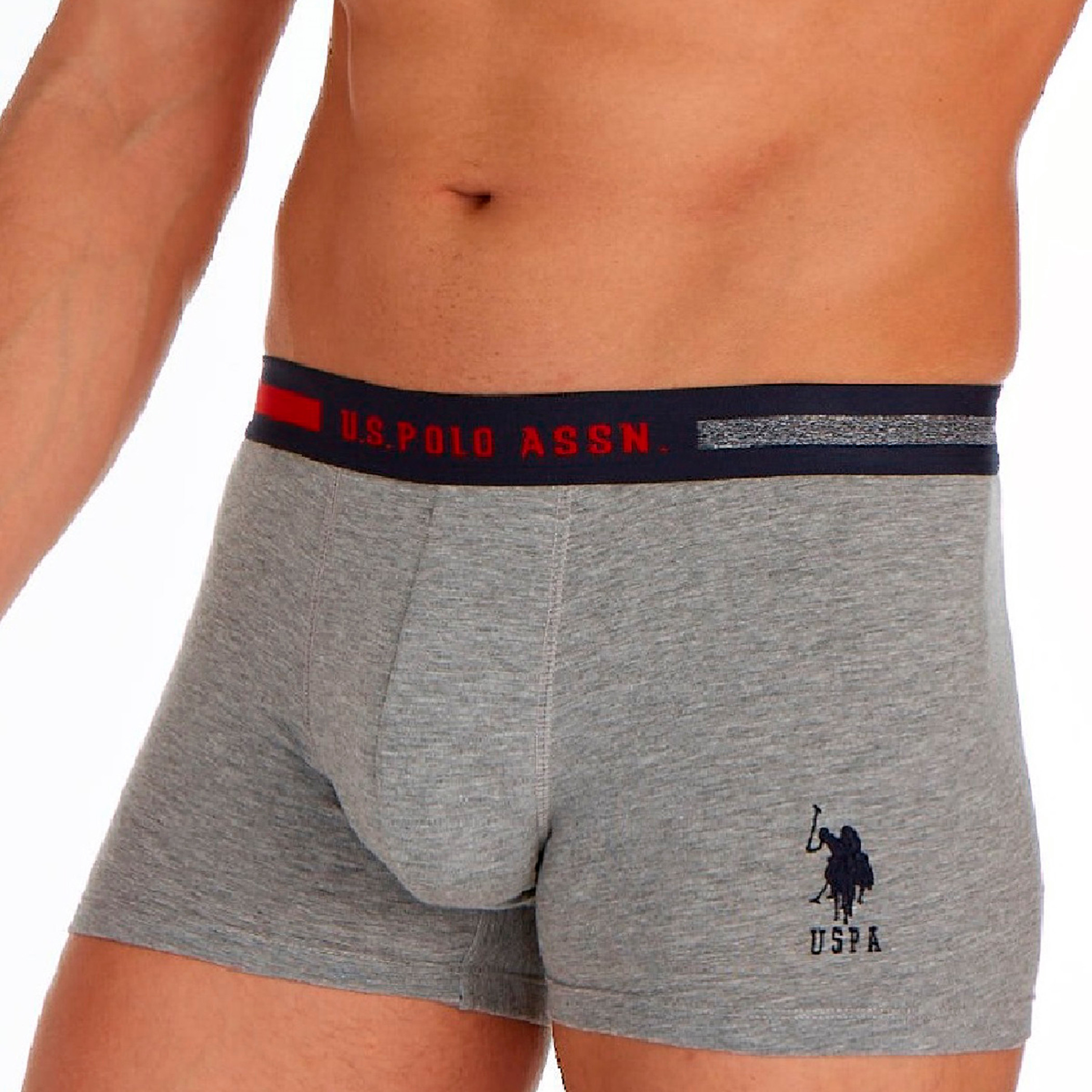 مجموعة من 3 قطع من يو اس بولو اسن من سراويل للرجال مع متعدد الألوان مطبوعة بحزام خصر-men-clothing-innerwear-underwear-image-3