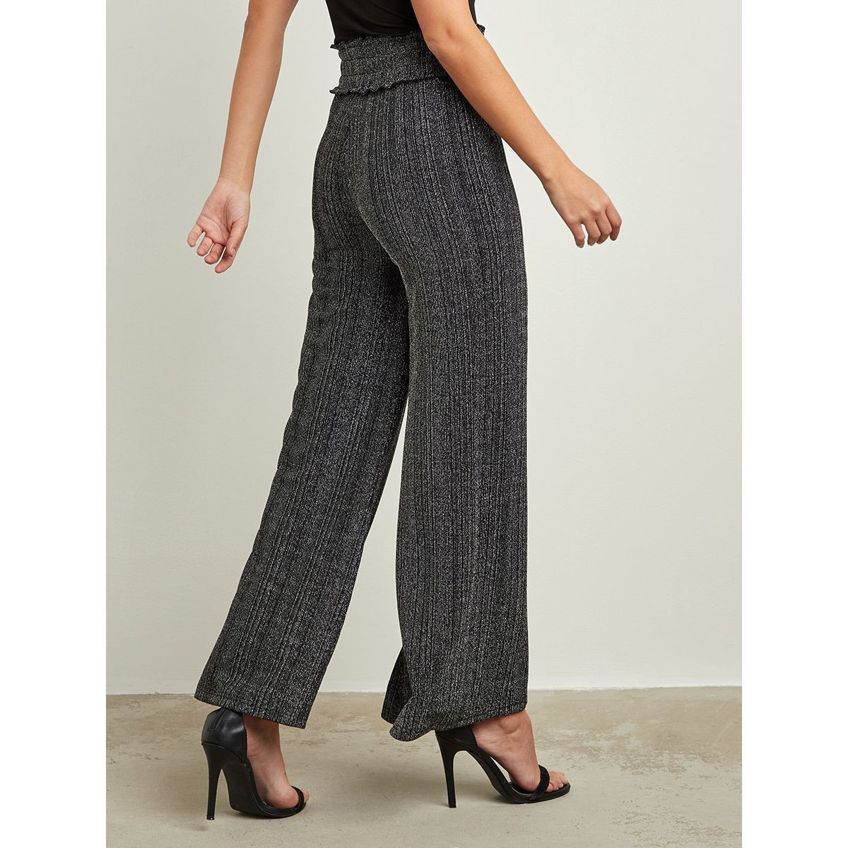 بنطلون مخمل لماع بأرجل واسعة من ستايلي-women-clothing-trousers-image-3