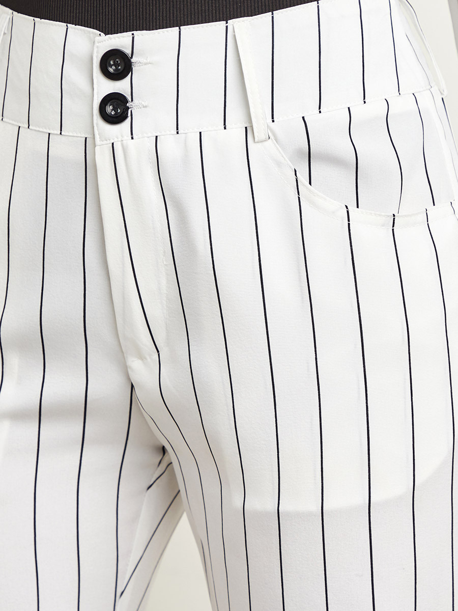 Styli Striped Straight Leg Tailored Trouser-women-clothing-trousers-image-4