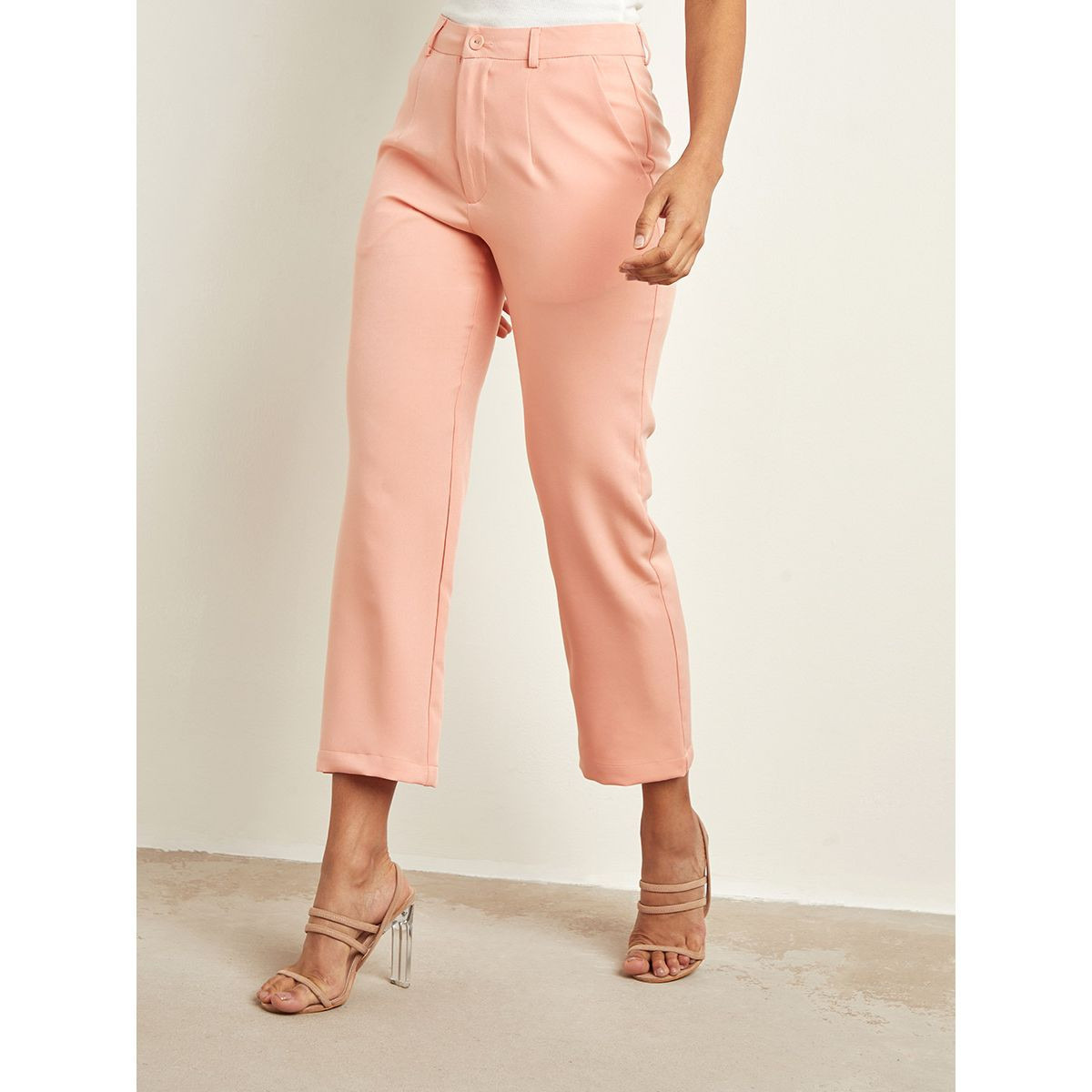 Styli Plain Straight Fit Tapered Trouser-women-clothing-trousers-image-1