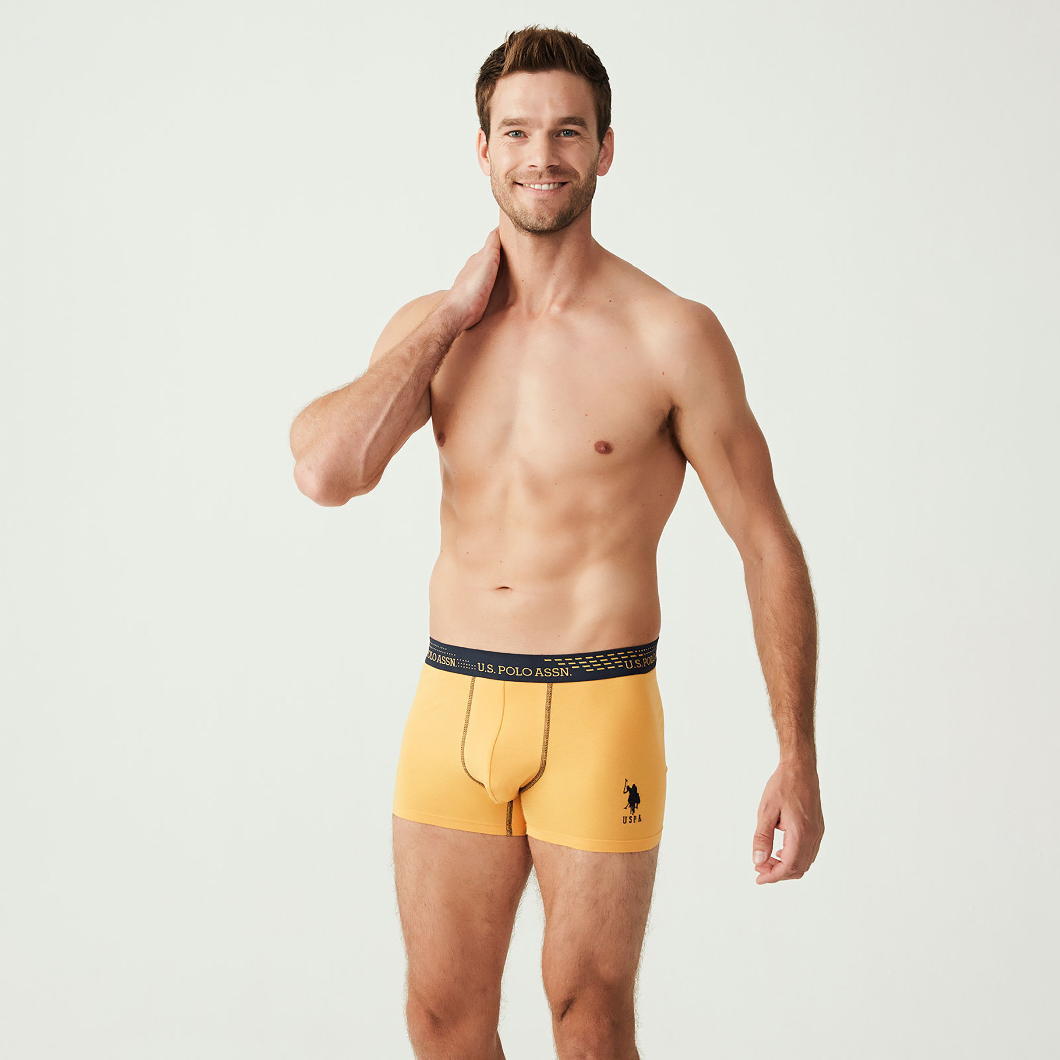 Pack of 3 U.S. Polo Assn. Men Multicolour Brand Print Waistband Trunks-men-clothing-innerwear-underwear-image-2