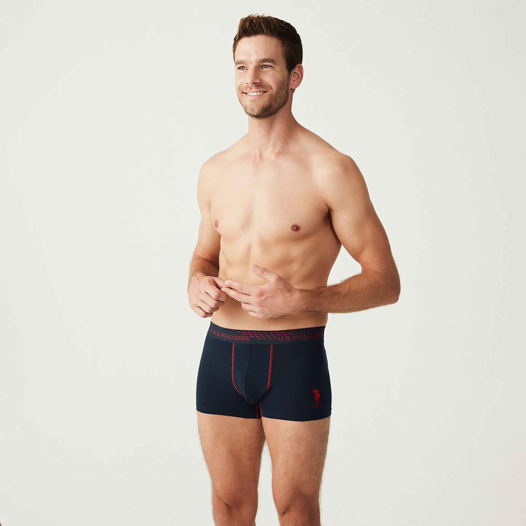 مجموعة من 3 قطع من يو اس بولو اسن من سراويل للرجال مع متعدد الألوان مطبوعة بحزام خصر-men-clothing-innerwear-underwear-image-6