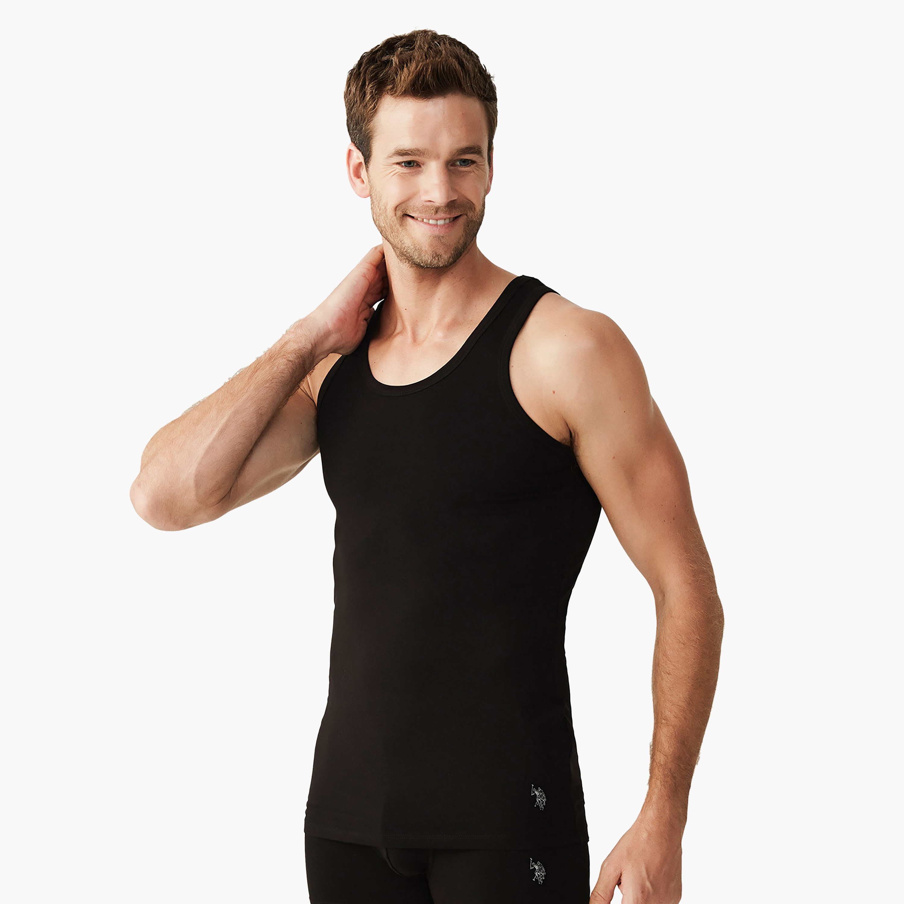 الولايات المتحدة بولو Assn. سترة رجالية عادي برقبة مغرفة-men-clothing-innerwear-vests-image-1