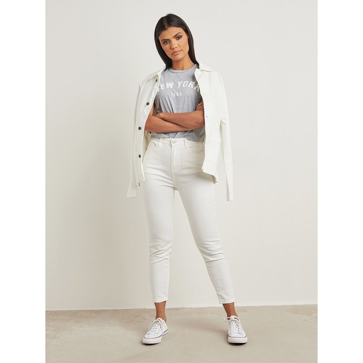 جينز ضيق خصر عالي سادة من ستايلي-women-clothing-bottoms-jeans-image-2