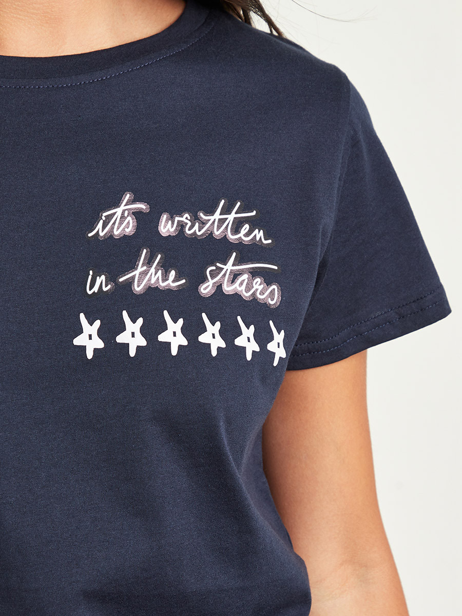 Styli Stars Slogan Printed T-shirt and Star Shorts Set-women-clothing-nightwear-pyjamas-longsets-image-4