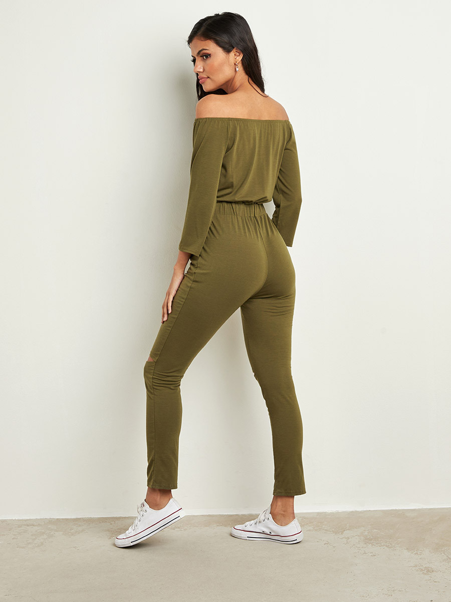 Styli Slash Knee Detail Bardot Lounge Jumpsuit-women-clothing-nightwear-pyjamas-longsets-image-5