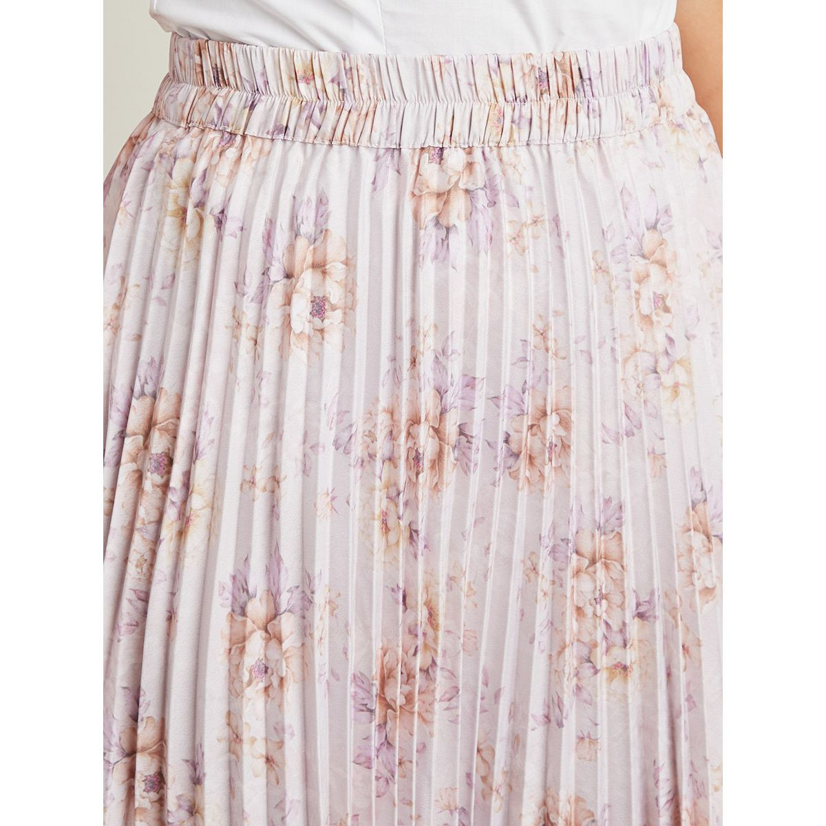 Floral Printed Pleated Midi Skirt-women-clothing-skirts-image-3