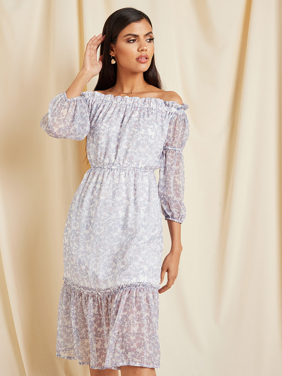 فستان ميدي مطبوع بزهور من ستايلي-women-clothing-dresses-image-1