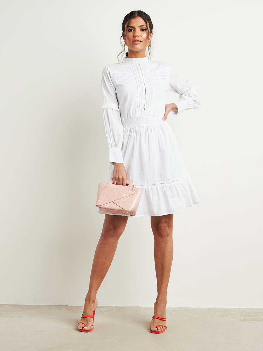 فستان ميدي بأكمام طويلة وفتحات من ستايلي-women-clothing-dresses-image-2