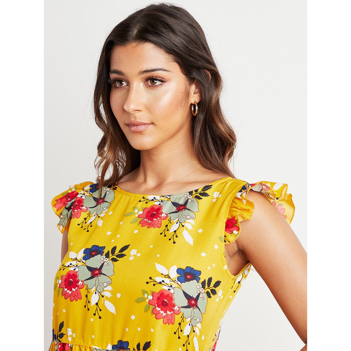 فستان طويل مطبوع بتفاصيل كشكش من ستايلي-women-clothing-dresses-image-4