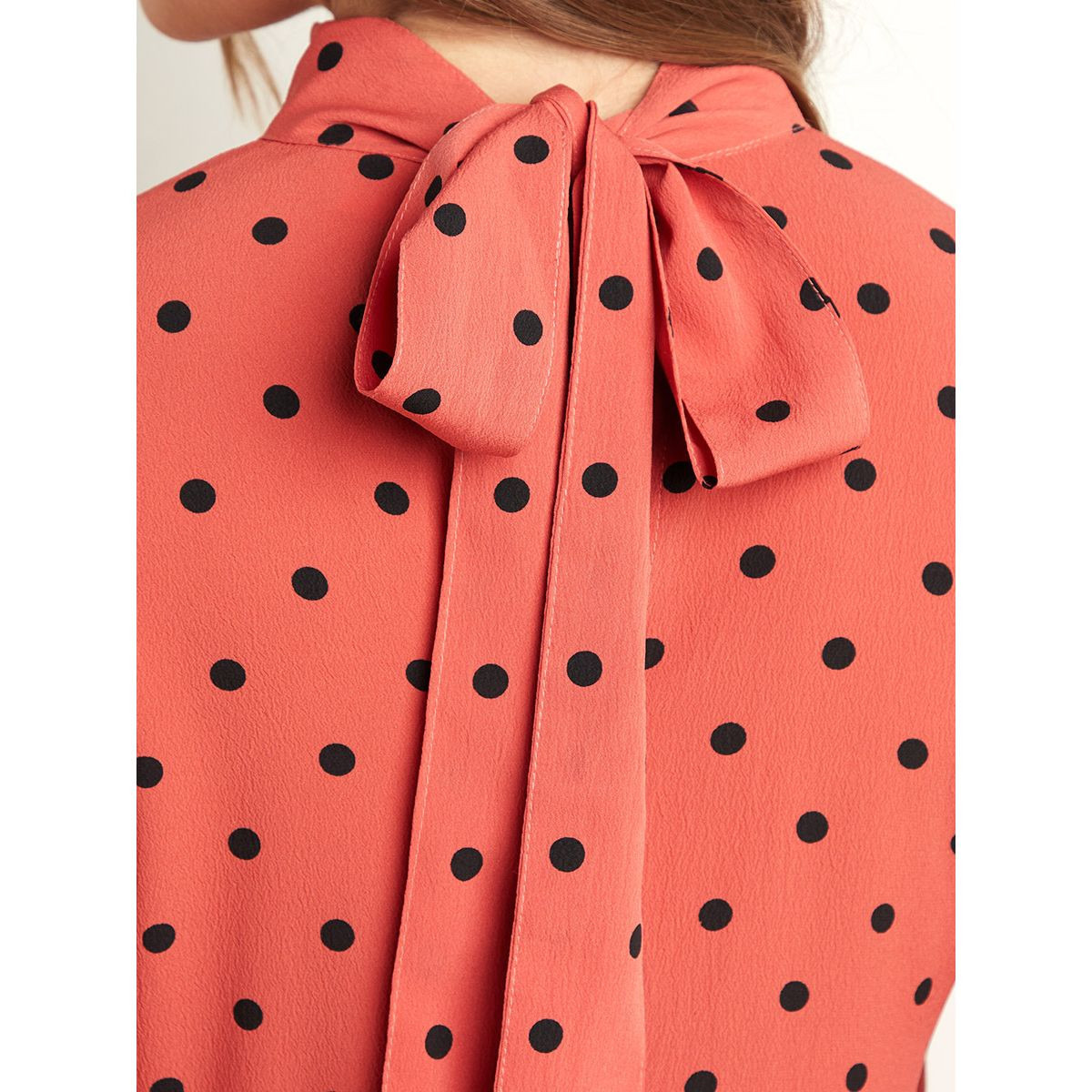 Styli Spot Printed High Neck A-Line Midi Dress with Tie-Back Detail-women-clothing-dresses-image-4