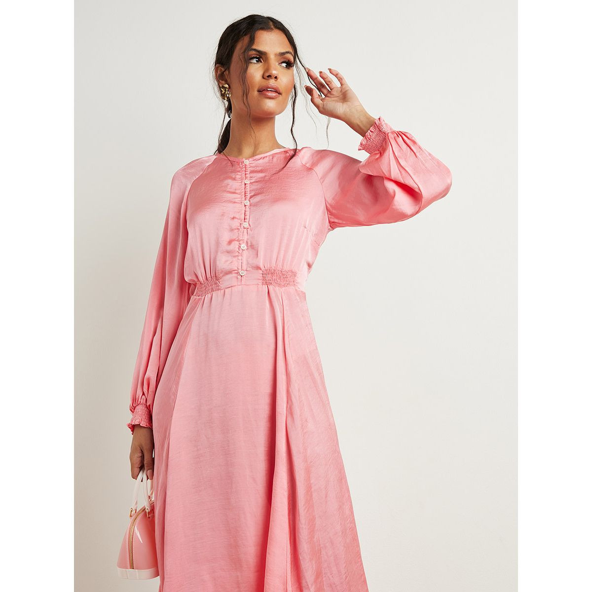 فستان ميدي بأكمام طويلة-women-clothing-dresses-image-2