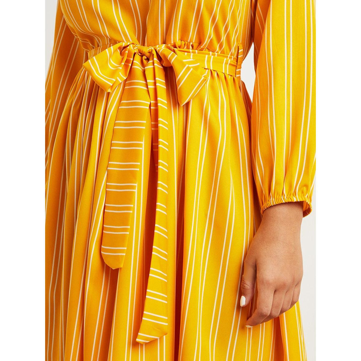 فستان ميدي مخطط بربطة خصر-women-clothing-dresses-image-6