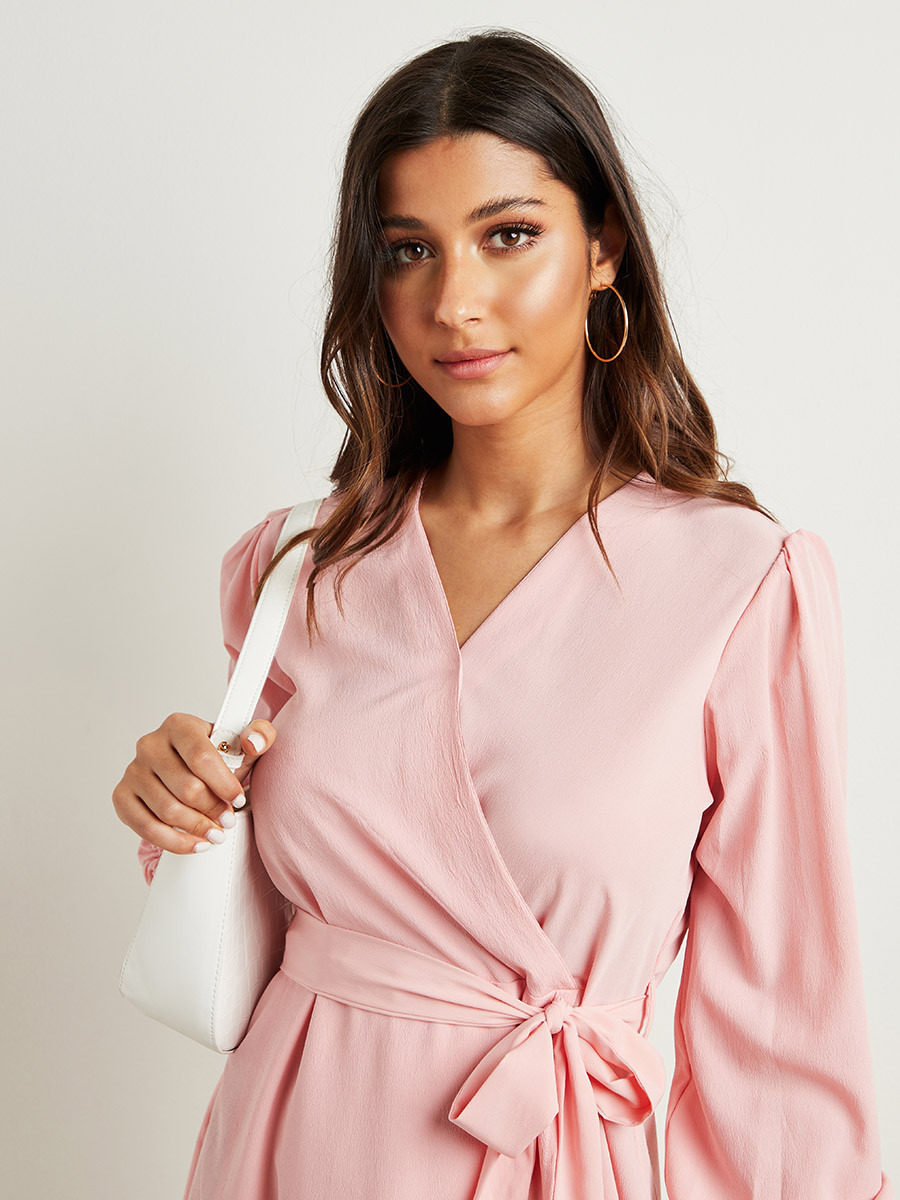 فستان ميدي بأكمام طويلة وربطة خصر-women-clothing-dresses-image-3
