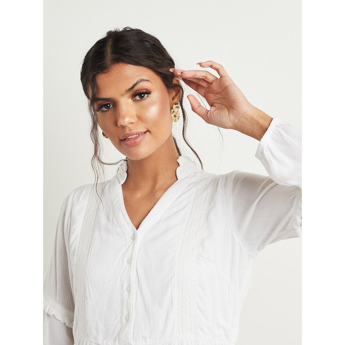 فستان ميدي بكسرات وأزرار من ستايلي-women-clothing-dresses-image-4