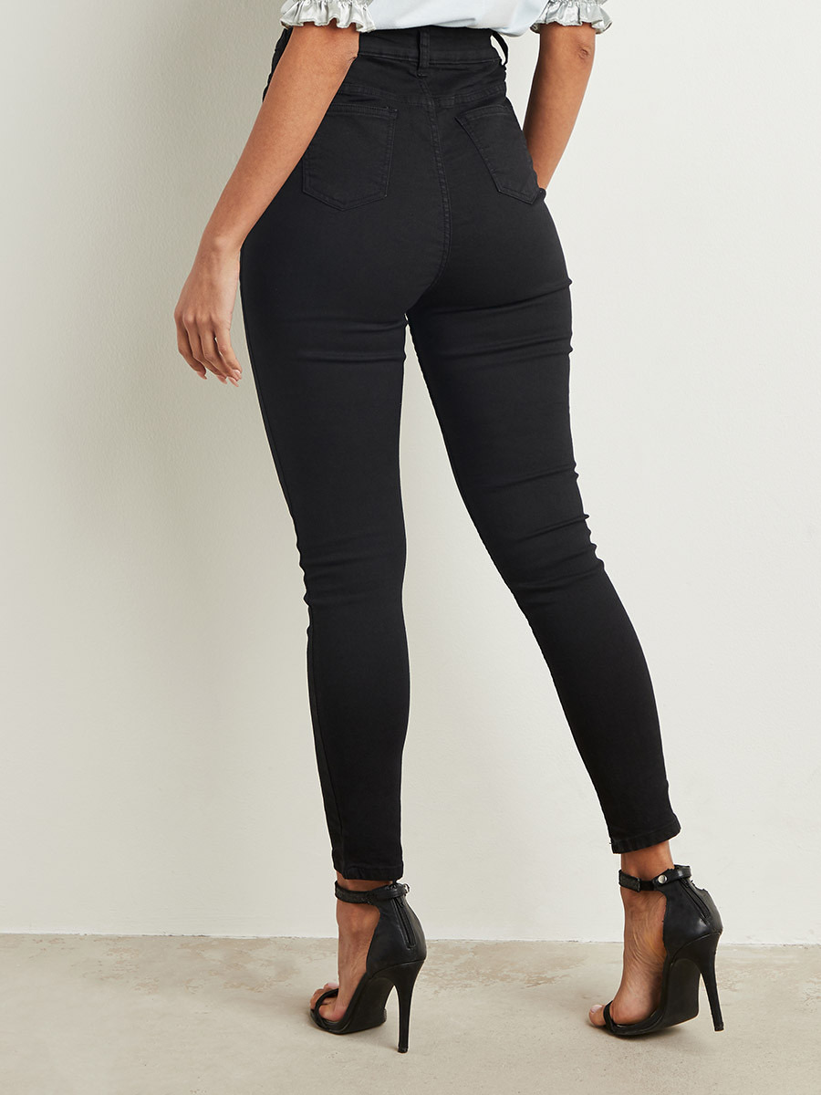 بنطلون جينز سادة بقصة ضيقة-women-clothing-bottoms-jeans-image-4