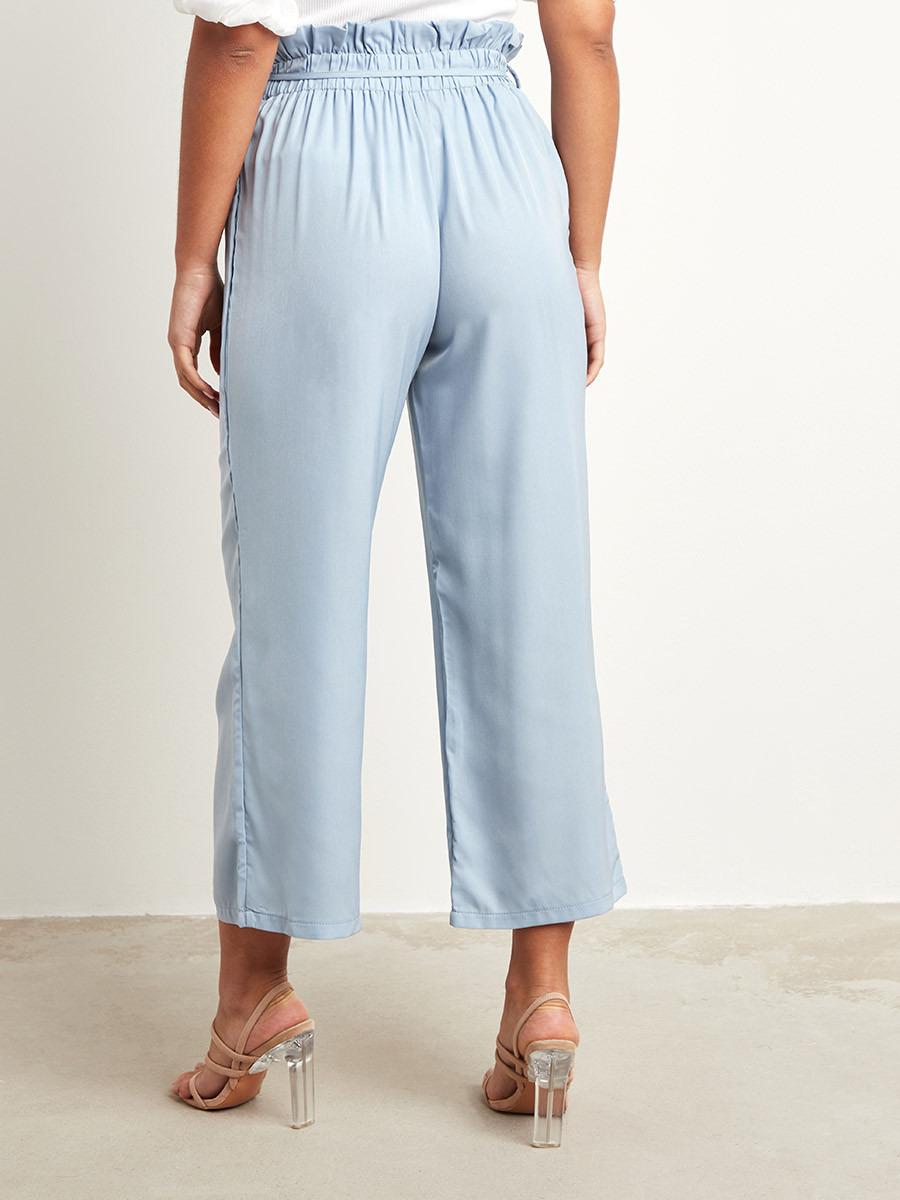 بنطلون بخصر مزموم وأرجل واسعة من ستايلي-women-clothing-trousers-image-3