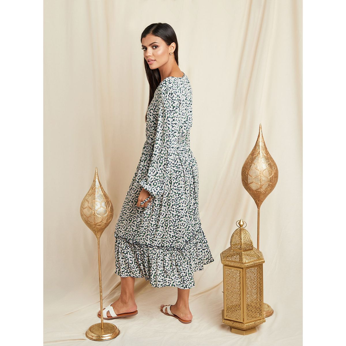 فستان ميدي مطبوع بأكمام طويلة من ستايلي-women-clothing-dresses-image-2