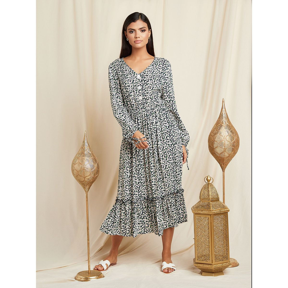 فستان ميدي مطبوع بأكمام طويلة من ستايلي-women-clothing-dresses-image-5