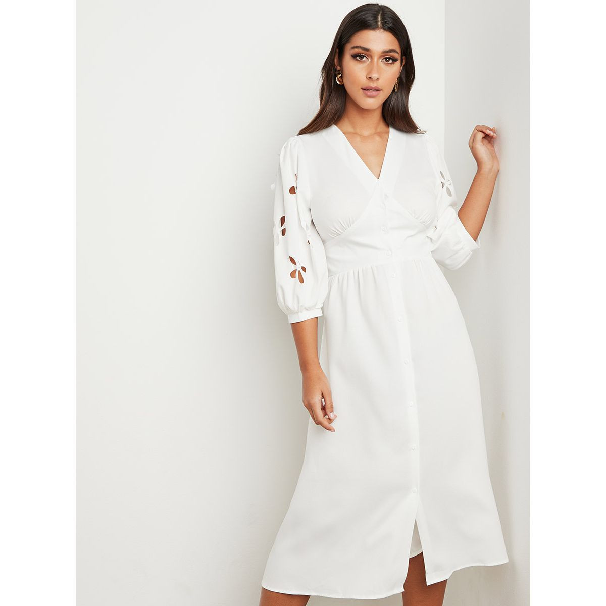 فستان ميدي بأزرار من ستايلي-women-clothing-dresses-image-1