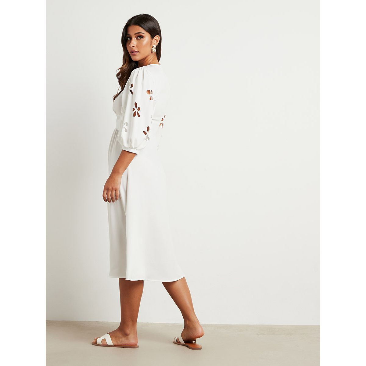 فستان ميدي بأزرار من ستايلي-women-clothing-dresses-image-2