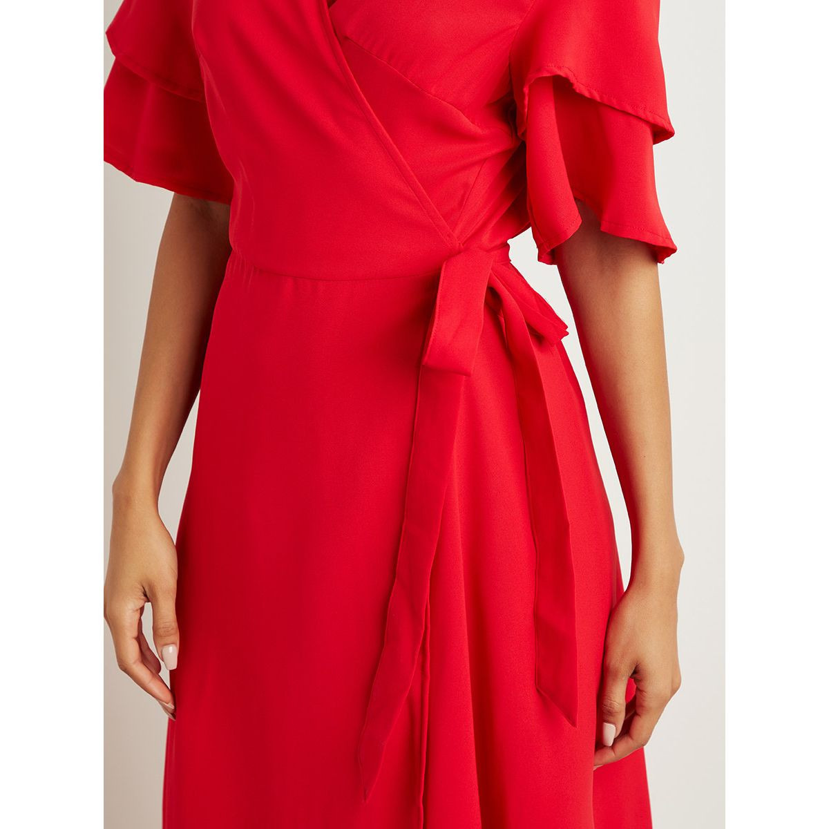 فستان طويل بأكمام وكشكش من ستايلي-women-clothing-dresses-image-4
