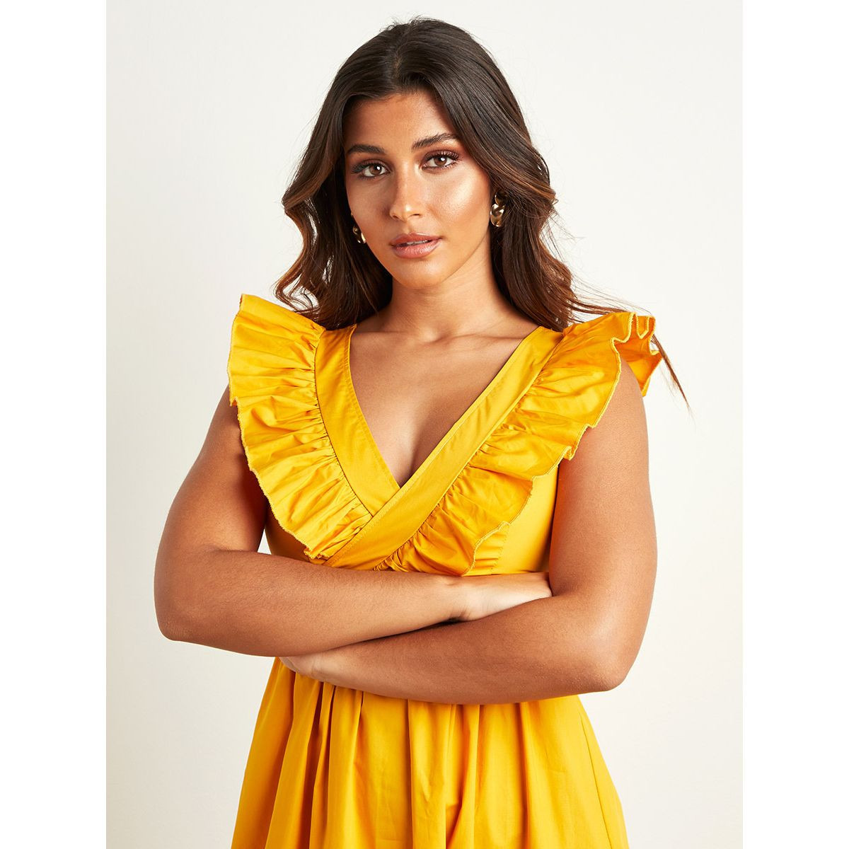 فستان طويل بكشكش من ستايلي-women-clothing-dresses-image-2