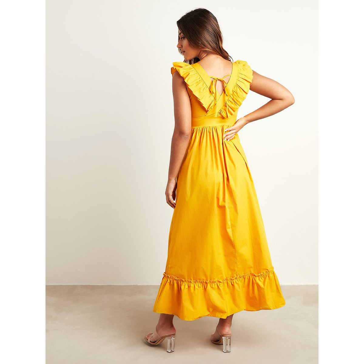 فستان طويل بكشكش من ستايلي-women-clothing-dresses-image-3