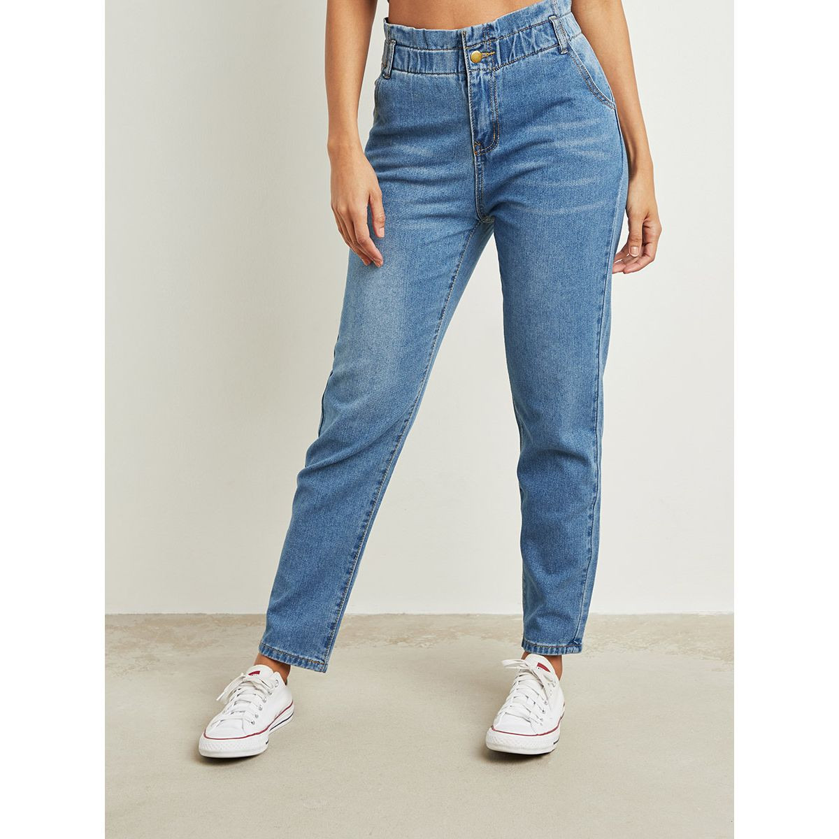 بنطلون جينز بخصر مطاطي من ستايلي-women-clothing-bottoms-jeans-image-1