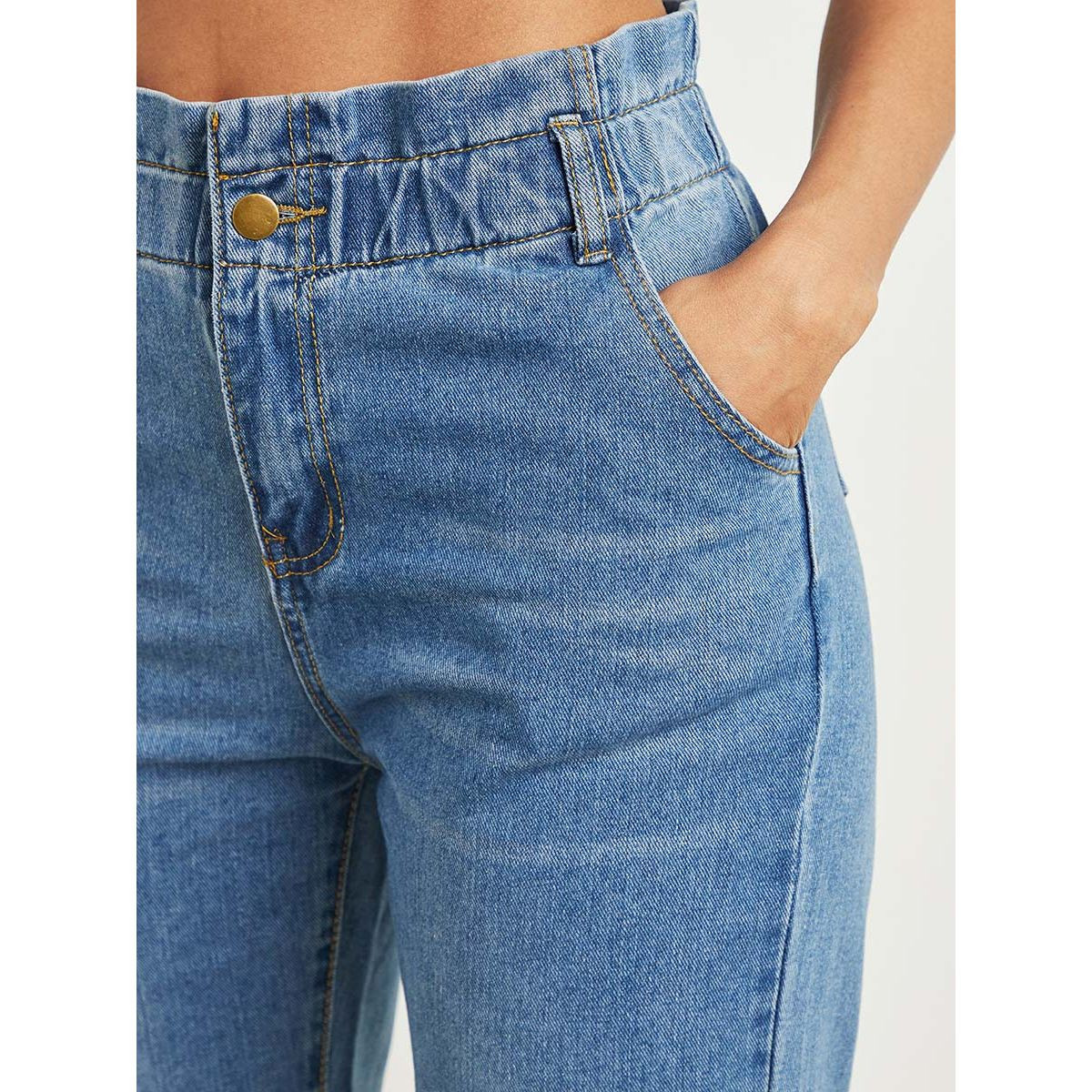 بنطلون جينز بخصر مطاطي من ستايلي-women-clothing-bottoms-jeans-image-4