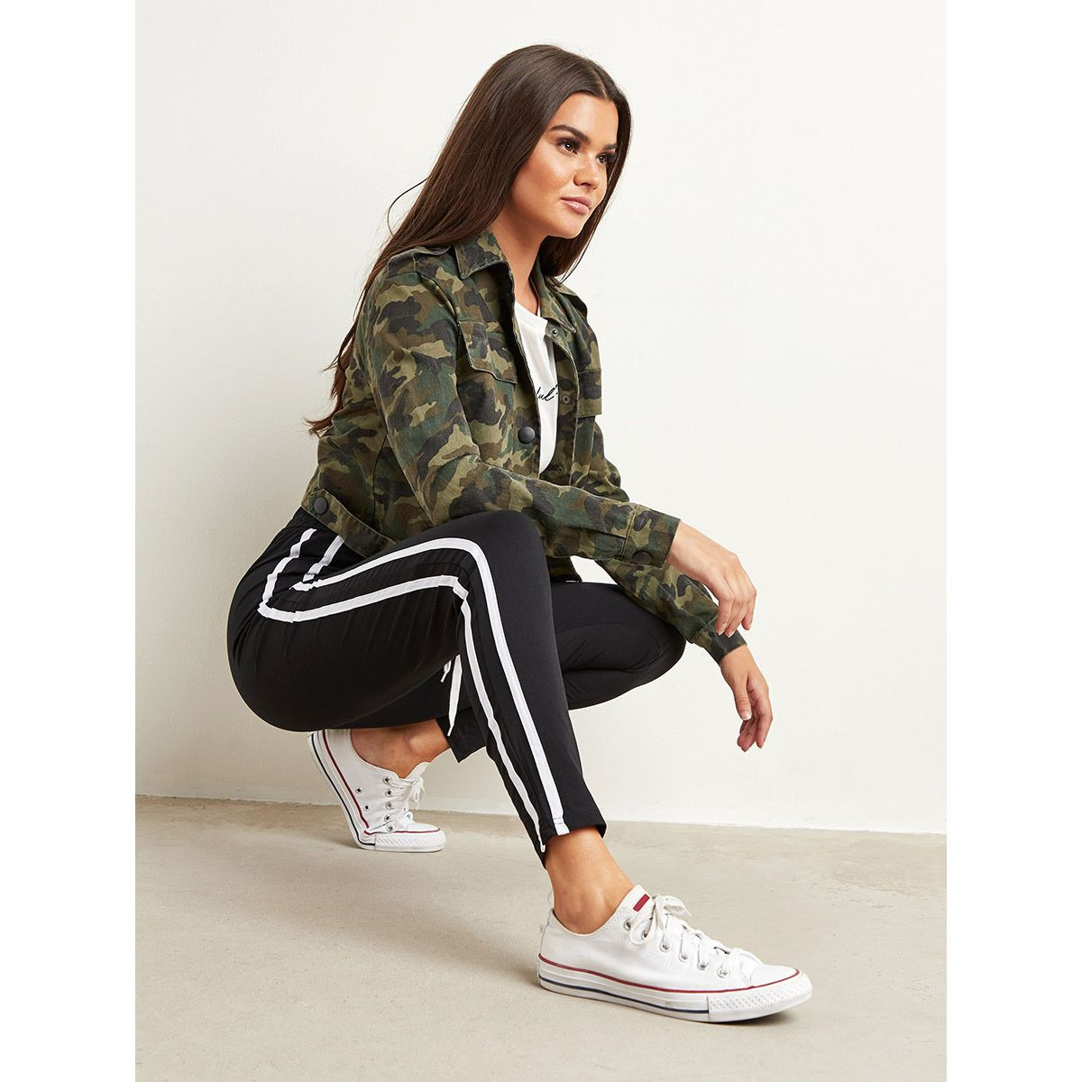 Styli Double Side Striped Leggings with Drawstring Waistband-women-clothing-leggings-image-4