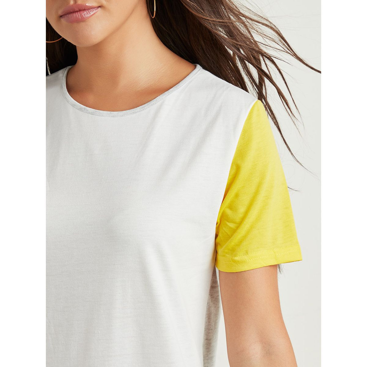 Styli Colorblock Contrast Sleeves T-shirt Midi Dress-women-clothing-dresses-image-4