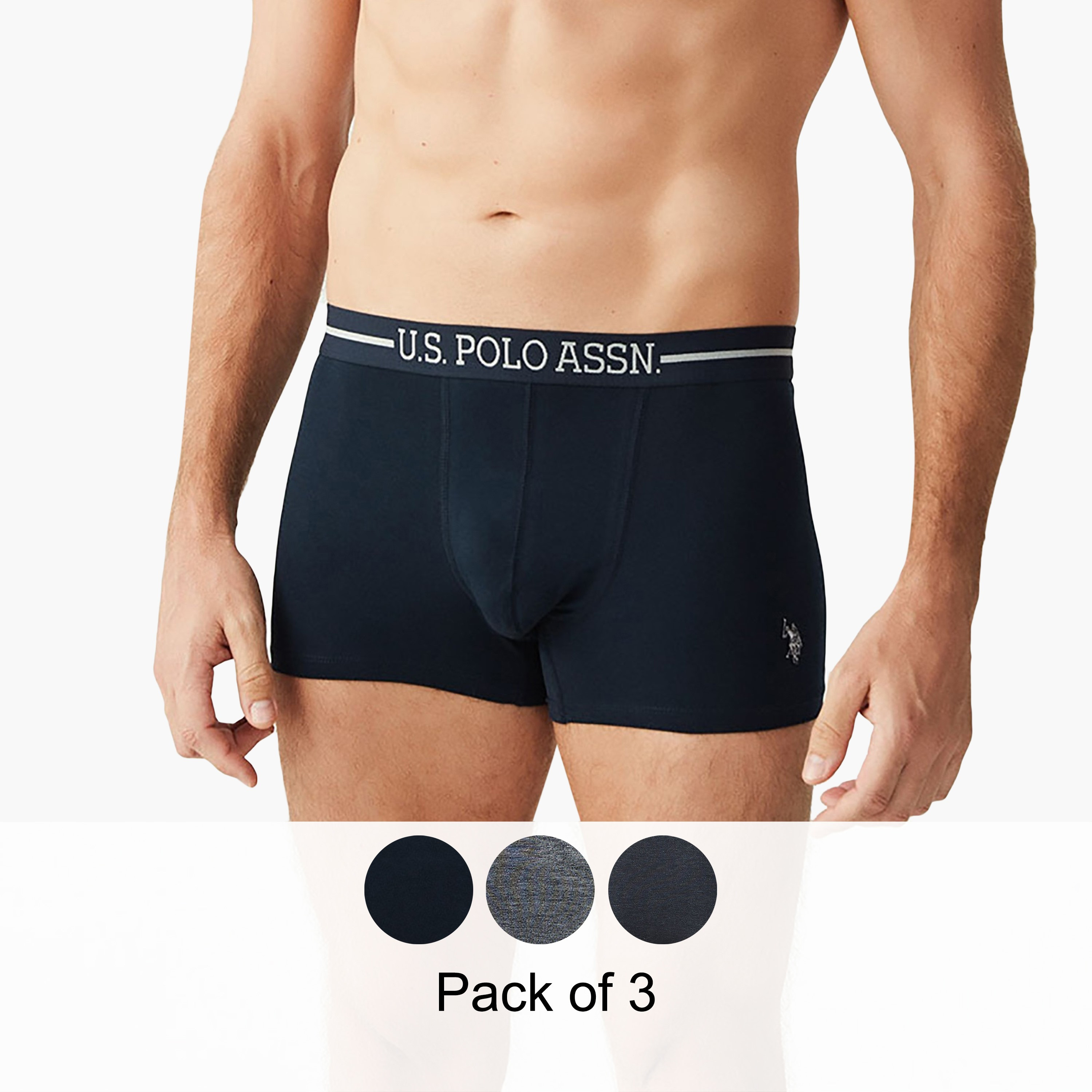 مجموعة من 3 سراويل داخلية رجالية متعددة الألوان من يو اس بولو أسسن-men-clothing-innerwear-underwear-image-1